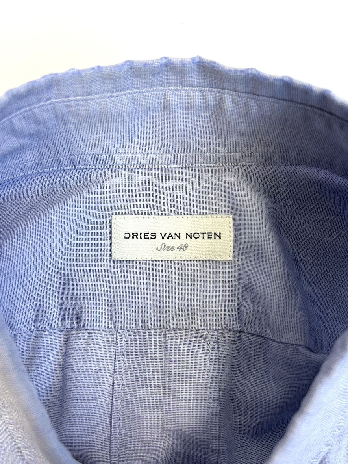 Dries Van Noten Dries Van Noten Vintage Blue Short Sleeve Button-Up Shirt Size US M / EU 48-50 / 2 - 12 Thumbnail