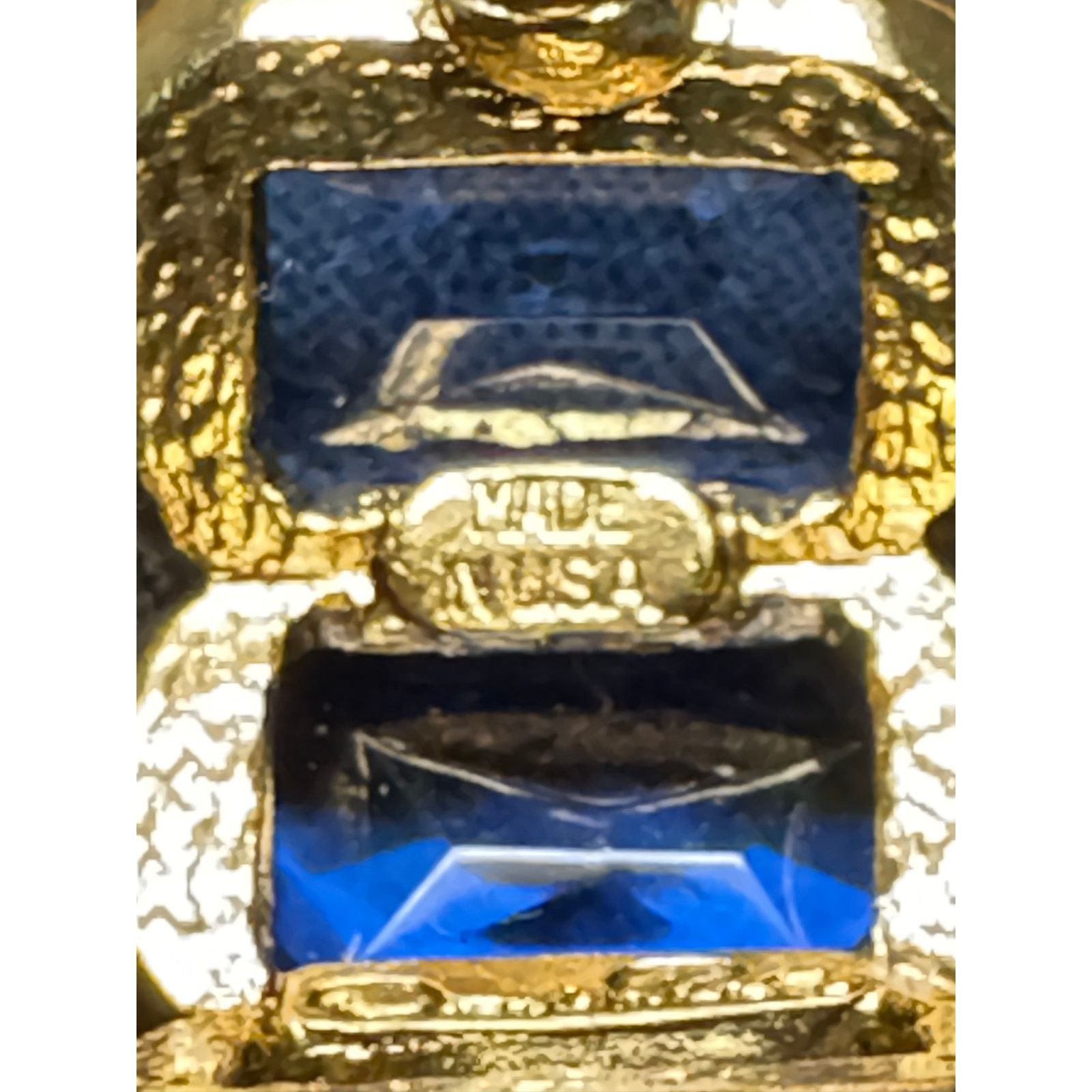 Oscar De La Renta Oscar De La Renta Deep Blue Half Hoop Earrings Size ONE SIZE - 4 Thumbnail