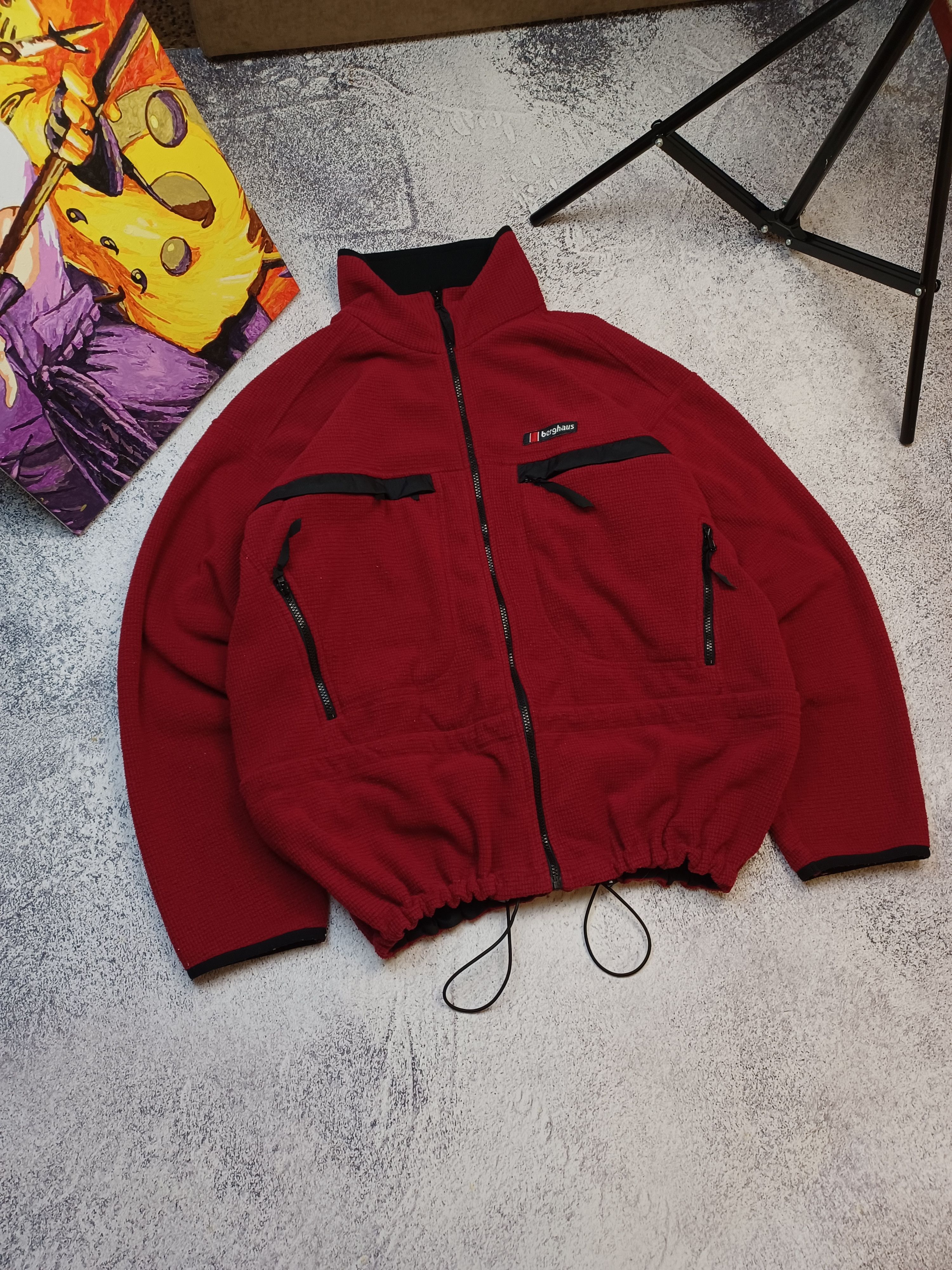 Berghaus × Vintage Vintage Berghaus Polartec Red Fleece Jacket Size US XL / EU 56 / 4 - 1 Thumbnail