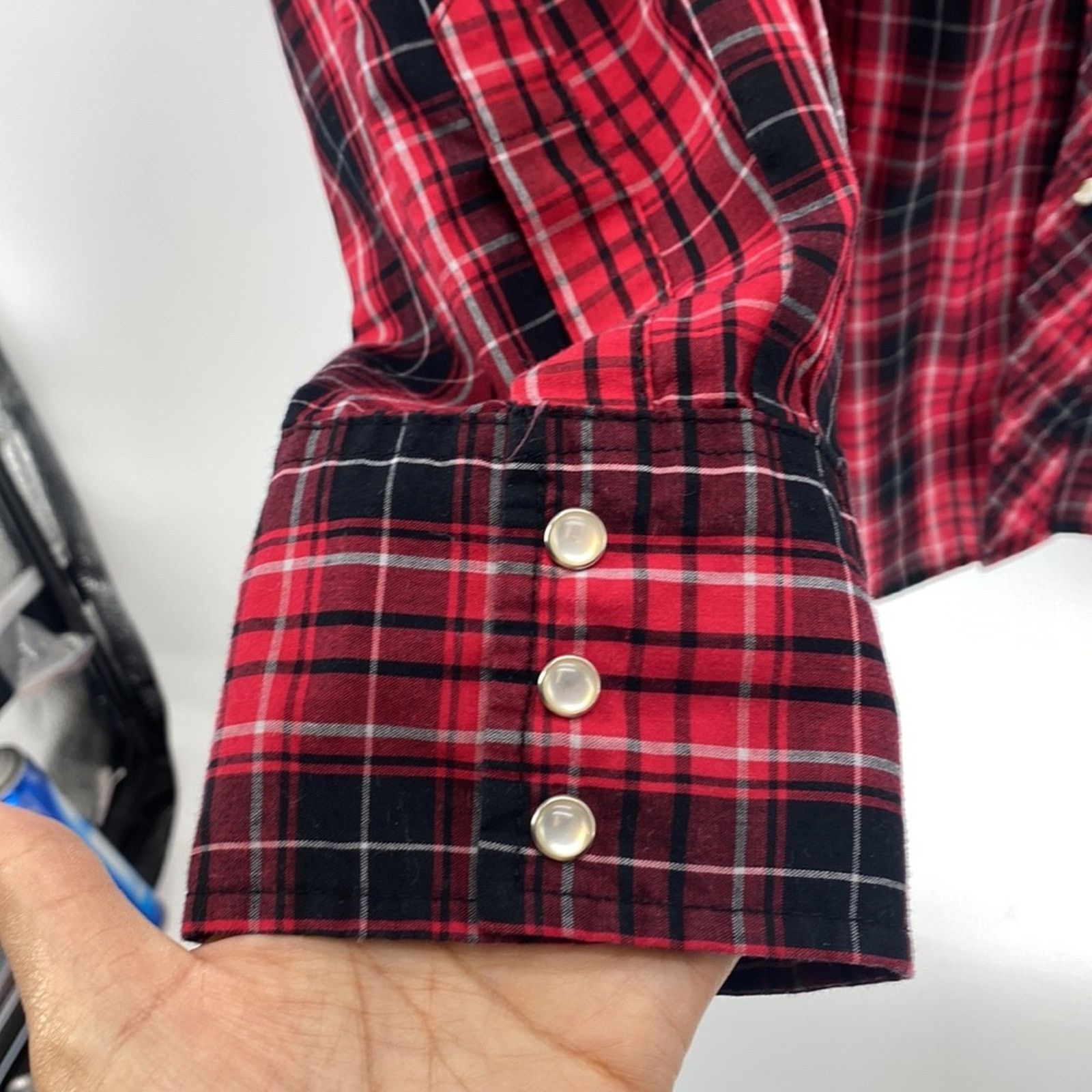 Wrangler Wrangler red plaid snap buttons western button down sz 3XL Size US XXL / EU 58 / 5 - 5 Thumbnail