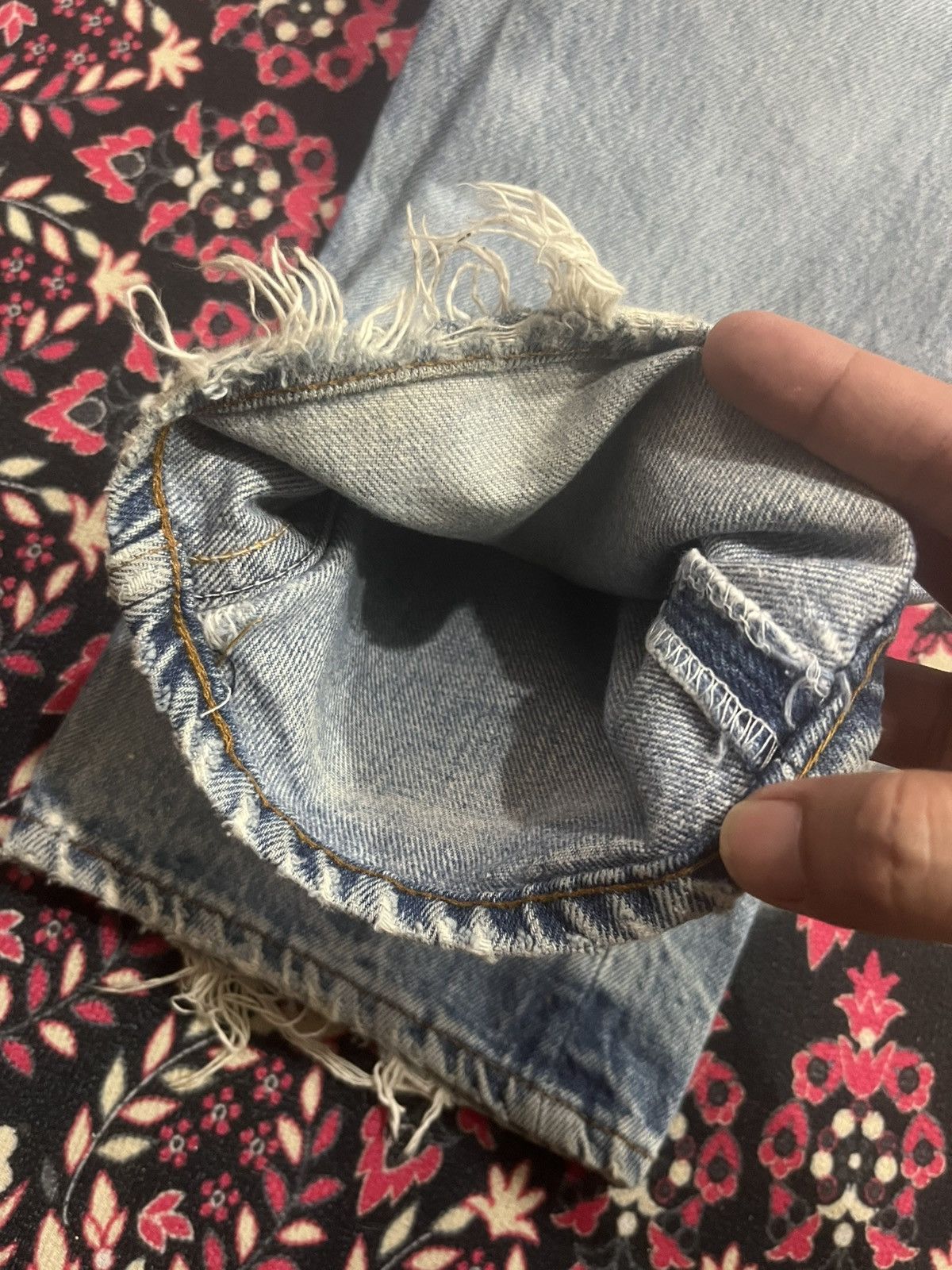 Levi's ⚡️Vintage⚡️80s Levi’s 501 Destroy Buttonfly Blue Washed Jeans Size US 30 / EU 46 - 15 Thumbnail