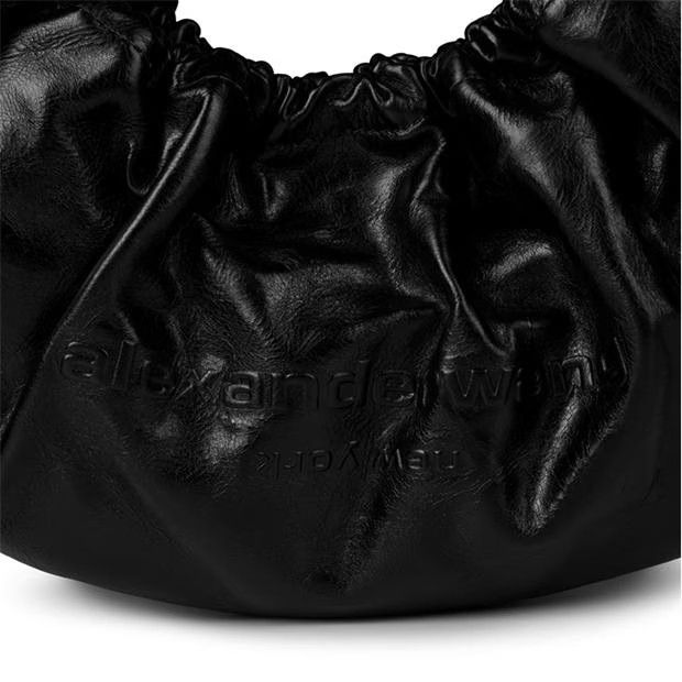 Alexander Wang o1g2r1mq0824 Size: OS / Crescent Small Crackle Bag in Black Size ONE SIZE - 3 Thumbnail