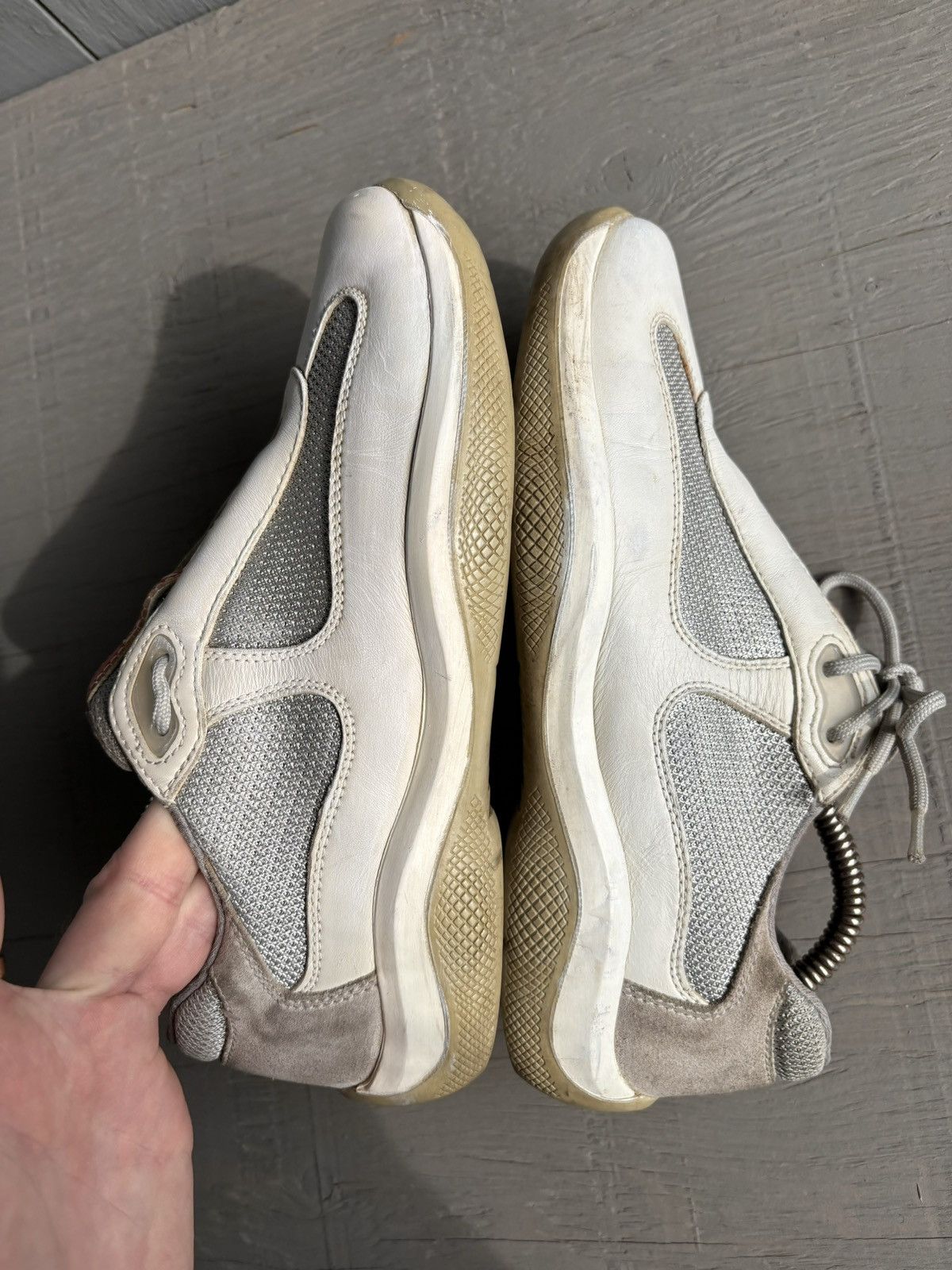 Prada × Vintage Vintage Prada Americas Cup Sneakers 3163 Linea Rossa Size US 6.5 / IT 36.5 - 16 Thumbnail