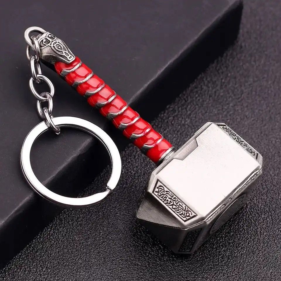 Jewelry × Vintage Marvel The Avengers Thor Hammer Metal Key Chain Size ONE SIZE - 2 Thumbnail
