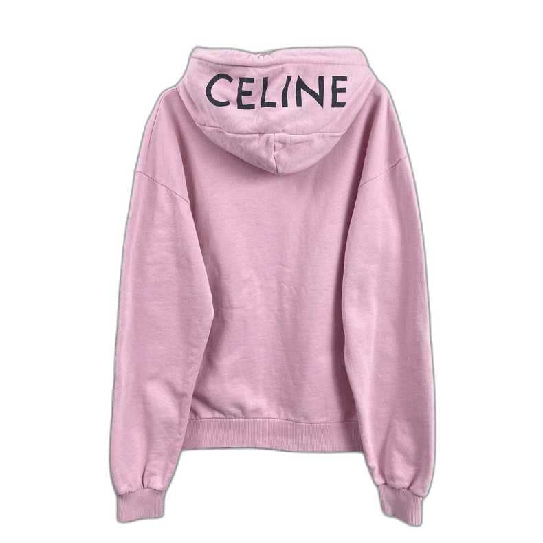 Celine Celine Pink Hooded Logo Sweatshirt Size XS / US 0-2 / IT 36-38 - 1 Thumbnail