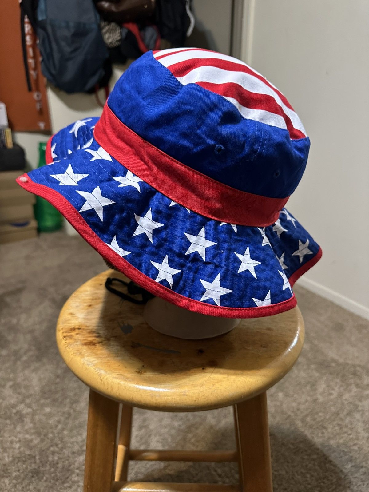 Nike × Vintage Vintage 4th of July “red, white & blue” bucket hat 90s Size ONE SIZE - 5 Thumbnail