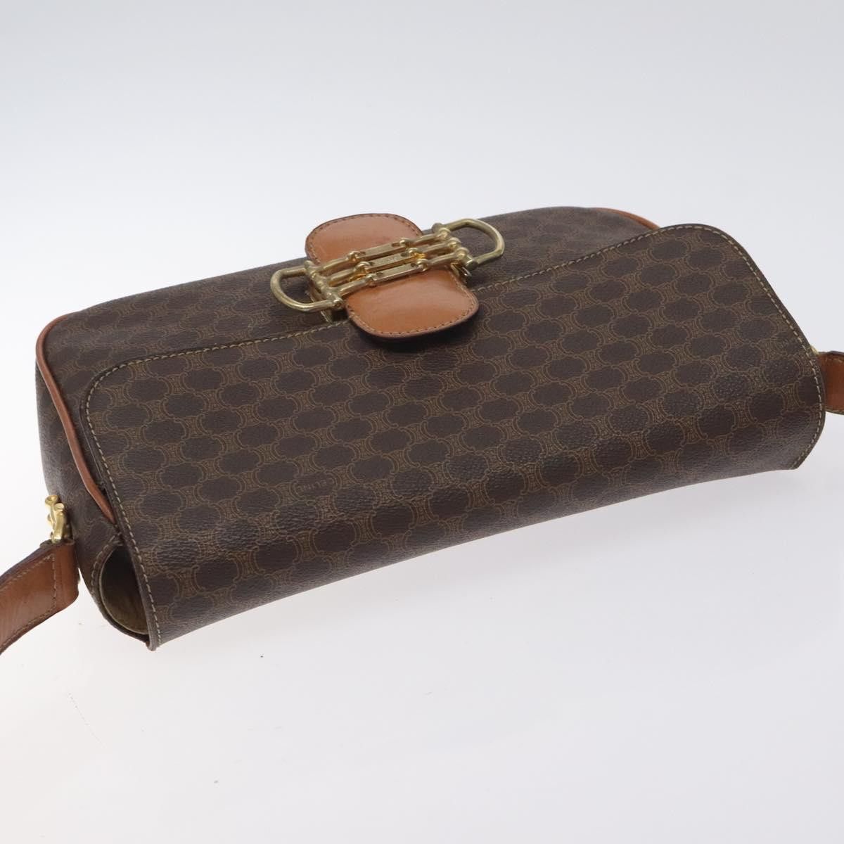 Celine CELINE Macadam Canvas Shoulder Bag Pvc Leather Brown Gold Size ONE SIZE - 6 Thumbnail