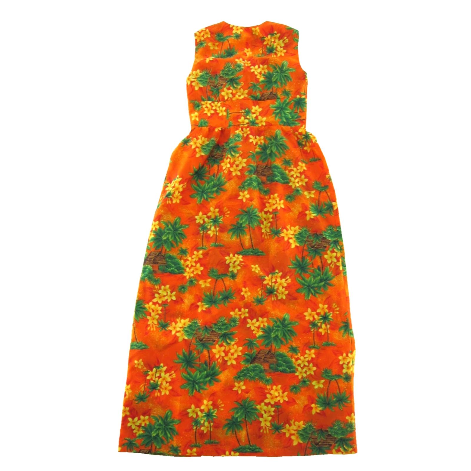 House of CB VINTAGE Liberty House Of Hawaii Dress Maxi 14 Orange Floral Long Women's Size XL / US 12-14 / IT 48-50 - 2 Thumbnail