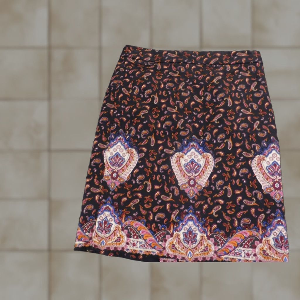 J.Crew J.Crew Skirt 0 Purple Knee Length A-Line Zip Knit Cotton Womens Regular Mid Rise Lined Solid Dress Casual Vintage No Size 25" / US 0 / IT 36 - 1 Thumbnail