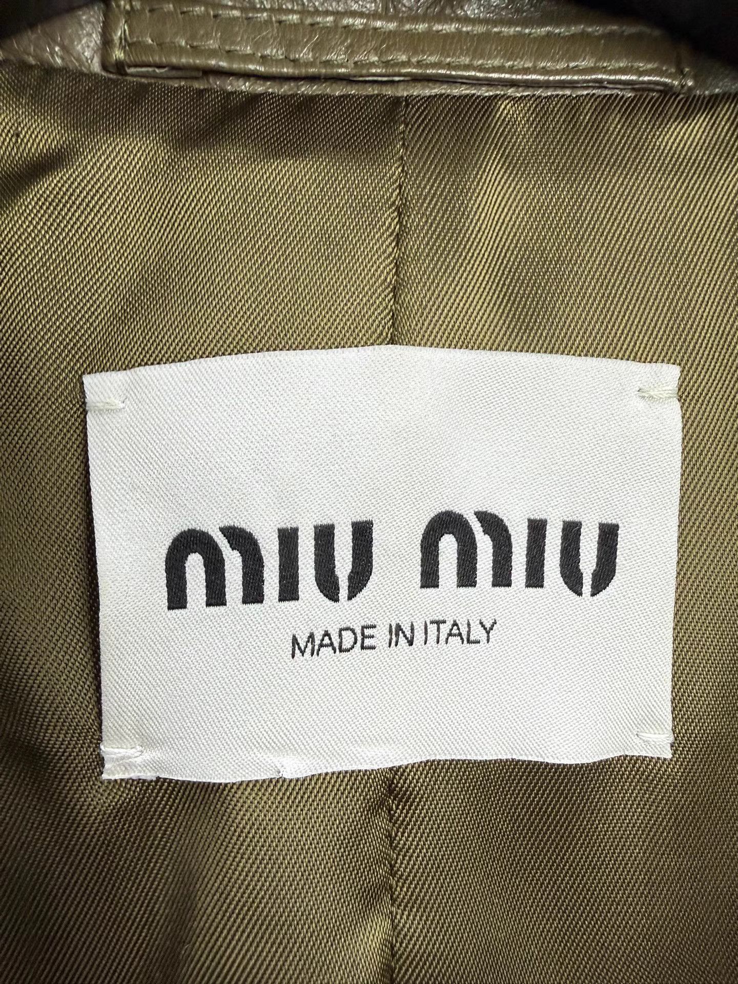 Miu Miu MIU MIU 24SS Leather Blazer Jacket K20 Size M / US 6-8 / IT 42-44 - 3 Thumbnail