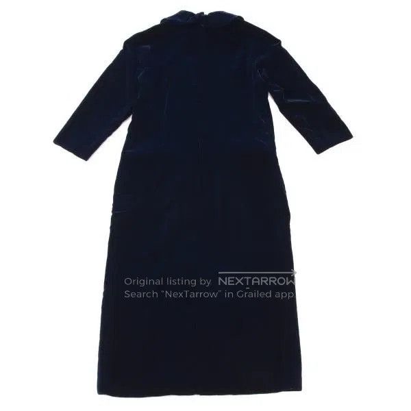 Comme des Garcons Comme Des Garcons Dark Blue Retro Round Neck Design Velvet Size S / US 4 / IT 40 - 3 Thumbnail