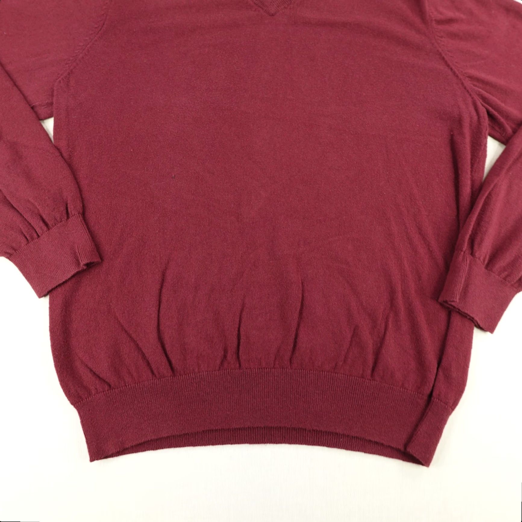 Vintage VINTAGE L.L. Bean Sweater Pullover Mens Large Red Cotton Cashmere Long Sleeve V-Neck Outdoor Size US L / EU 52-54 / 3 - 3 Thumbnail