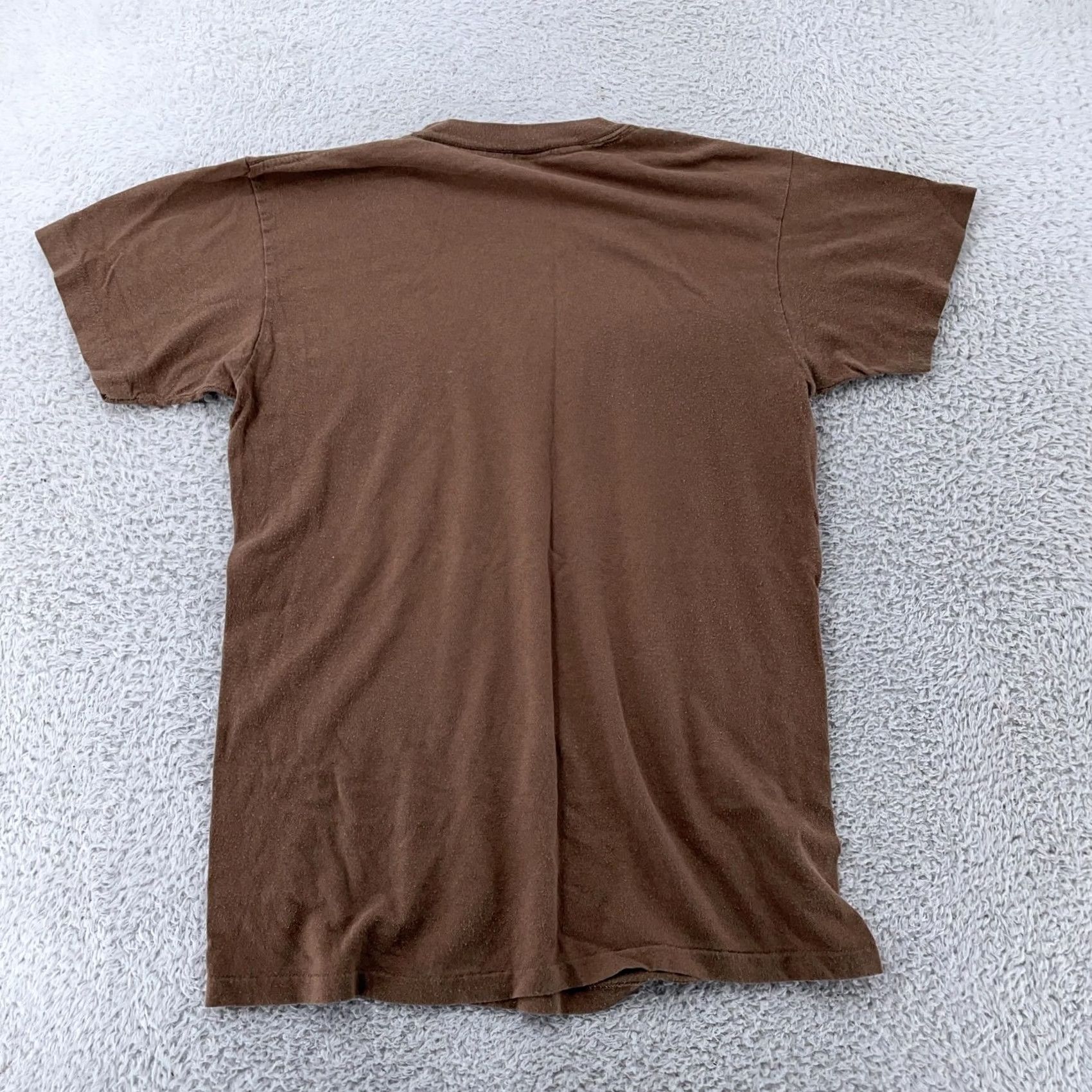 Vintage VINTAGE Brown V-Neck Shirt Mens XS 100% Combed Cotton Tee T-Shirt Blank Size US XS / EU 42 / 0 - 3 Thumbnail