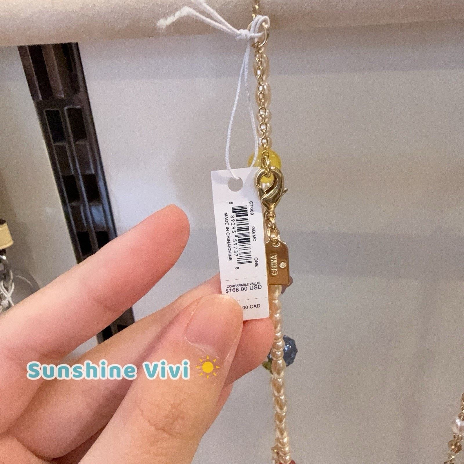 Coach NWT Coach Multicolor Fruit Charm Necklace Gold/Multi CT069 Size ONE SIZE - 7 Thumbnail