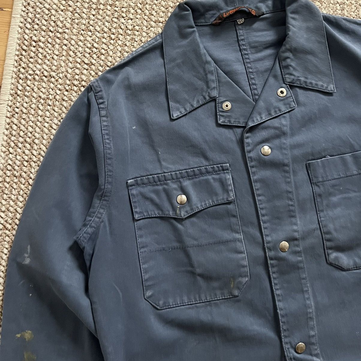 Le Laboureur Lutteurs vintage distressed works overshirt french jacket Size US M / EU 48-50 / 2 - 4 Thumbnail