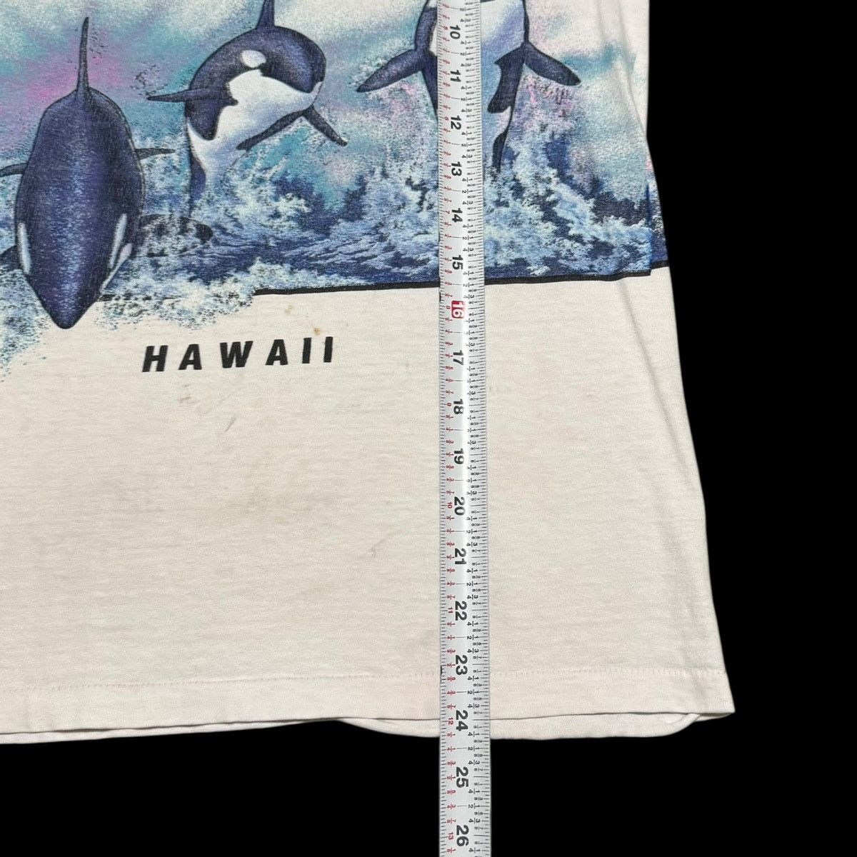 Vintage Oneita Hawaii Orca Ocean Wrap Around Stained Shirt Men's M Size US M / EU 48-50 / 2 - 13 Thumbnail
