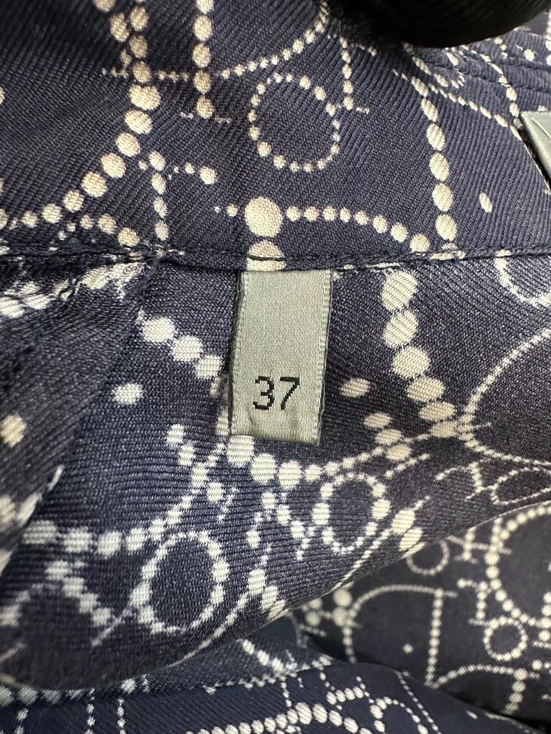 Dior Dior Size 37 Black men's shirt with full print logo 2501-Ne Size US XXS / EU 40 - 6 Thumbnail