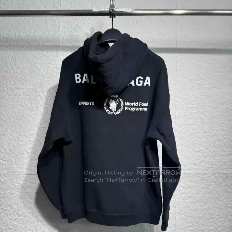 Balenciaga Balenciaga Black Wheat Logo Hoodie Size US M / EU 48-50 / 2 - 2 Thumbnail