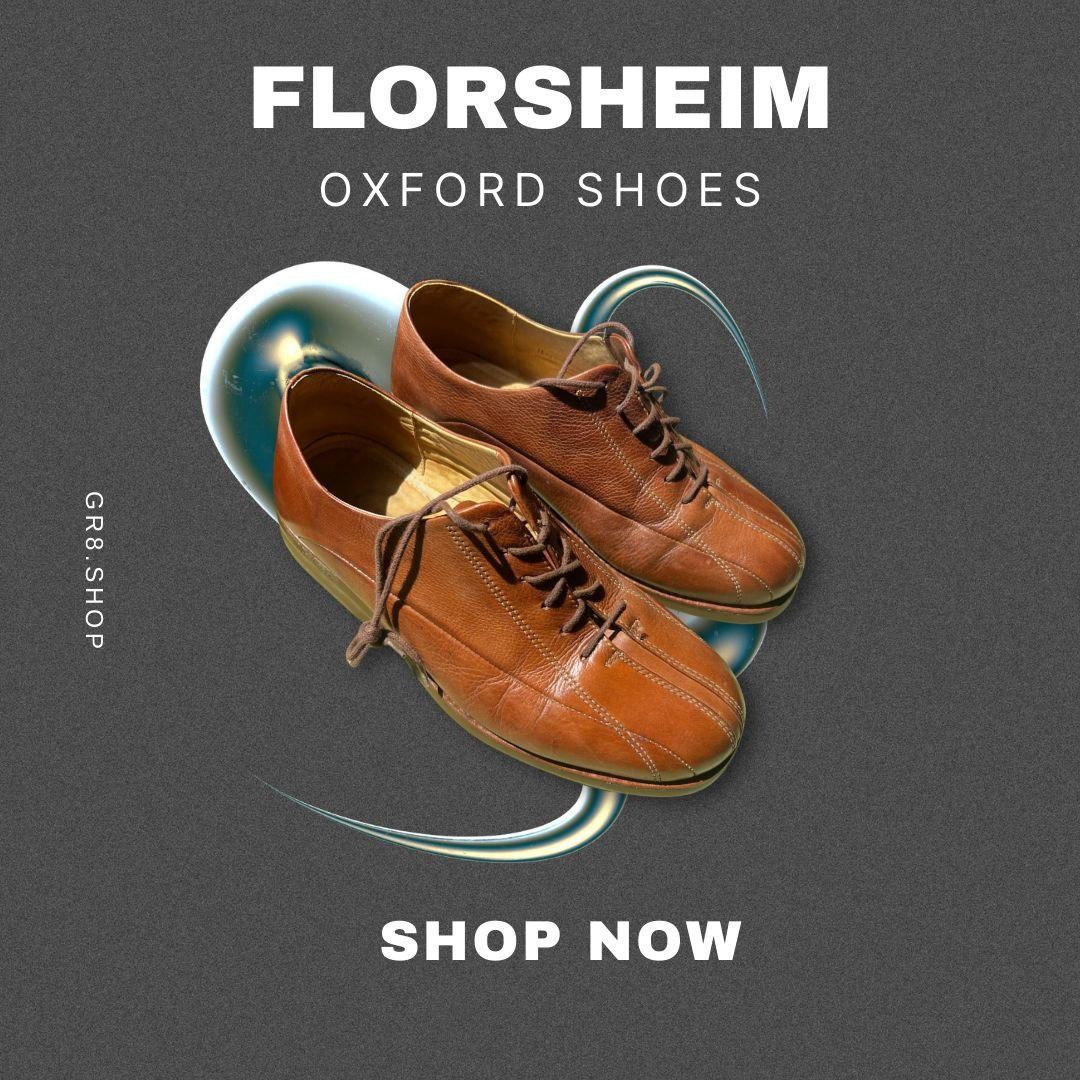 Florsheim Florsheim Woen’s Oxford Dress Shoes – Brown Leather Lace-Up Size US 10.5 / EU 43-44 - 1 Thumbnail