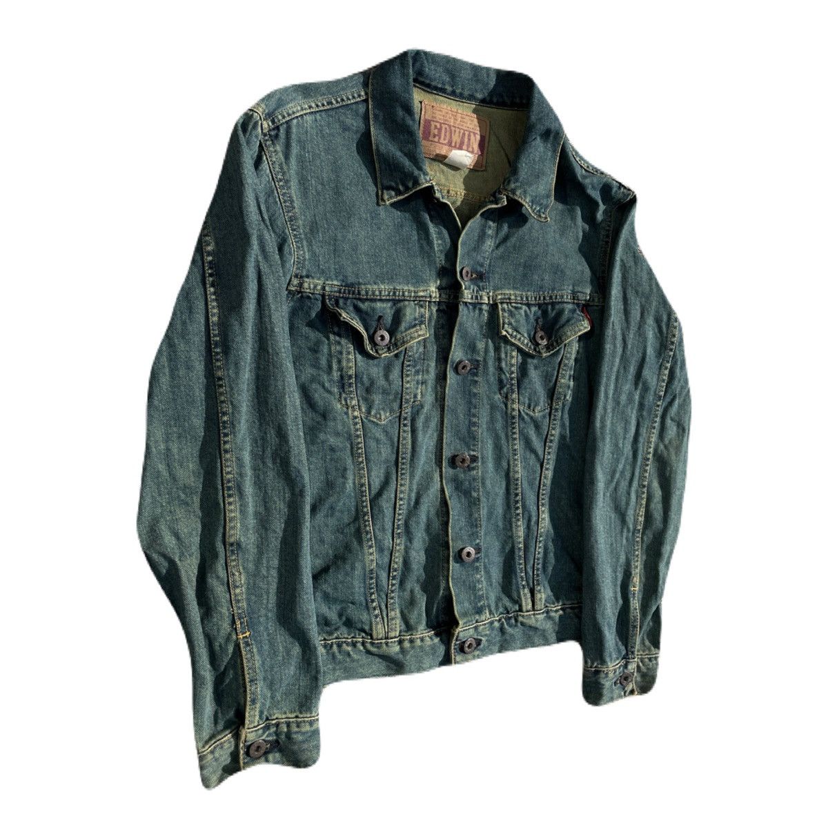 If Six Was Nine 2000s Japanese archive Mud wash Denim Tucker Jacket Y2K Size US S / EU 44-46 / 1 - 3 Thumbnail