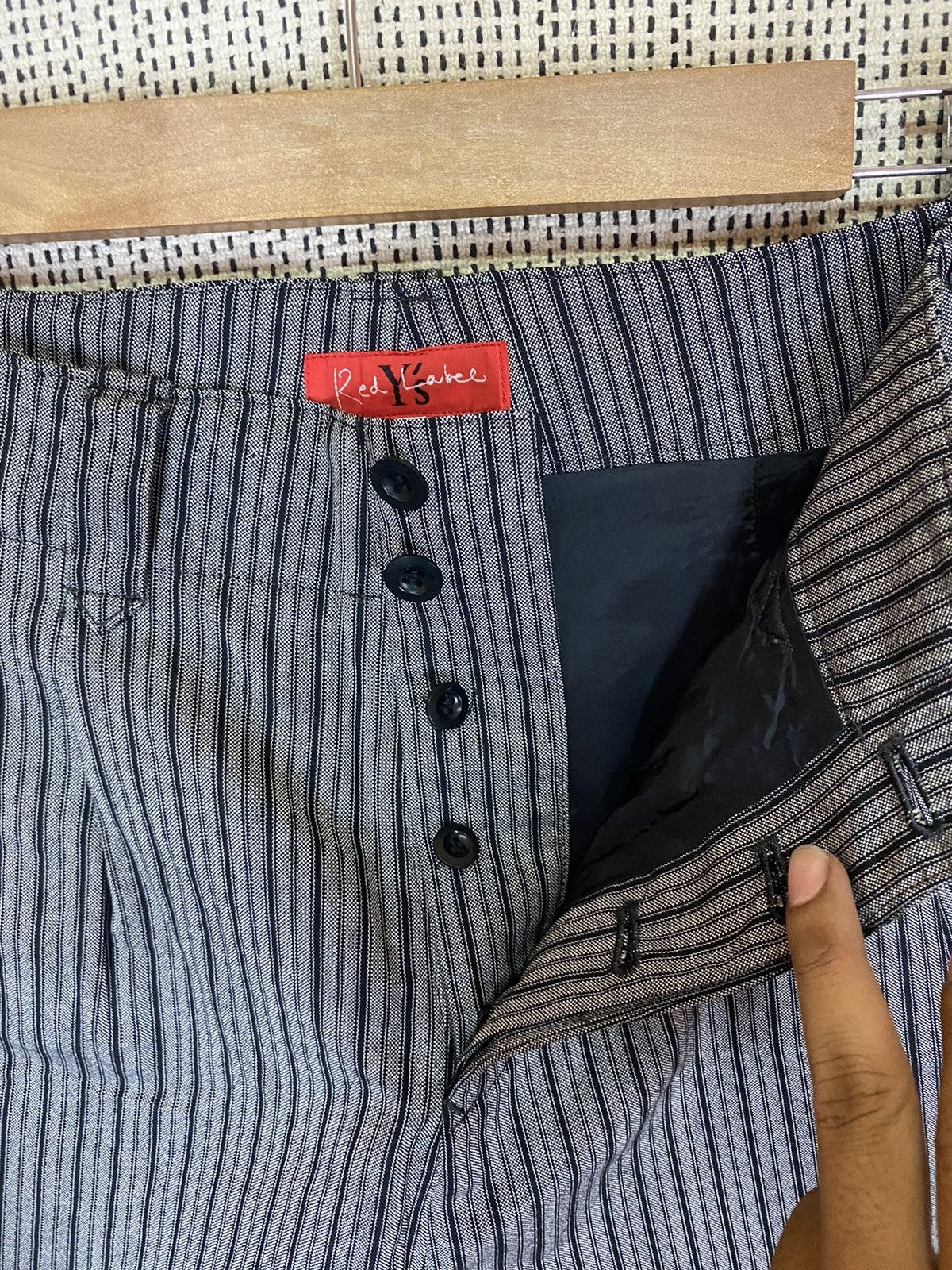 Yohji Yamamoto ‼️VTG YS RED LABEL STRIPED PANTS WOOL MATERIAL SIZE 29‼️ Size US 29 - 7 Thumbnail