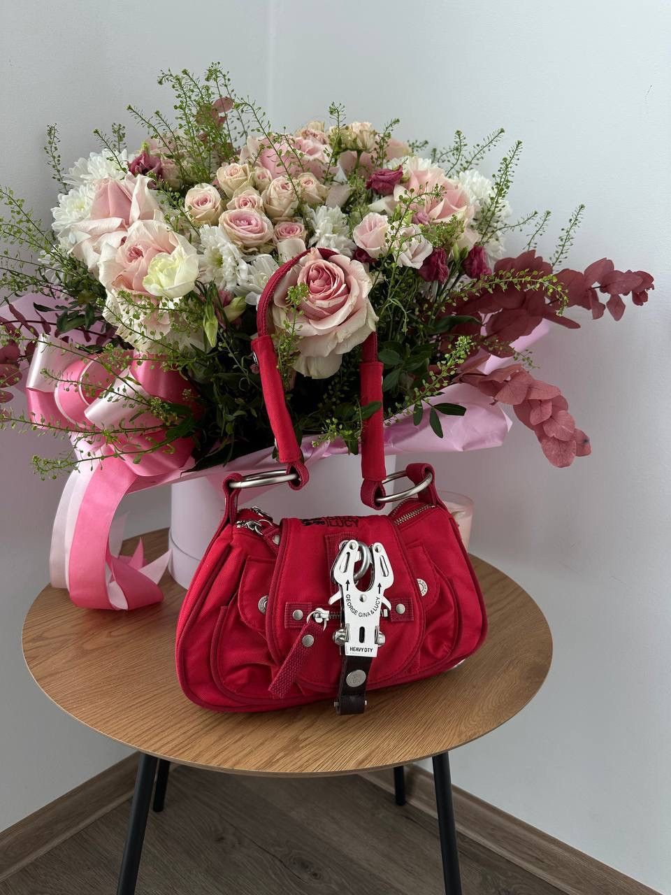 Vintage Mini Chica Go George Gina Lucy Pink Bag, Women's