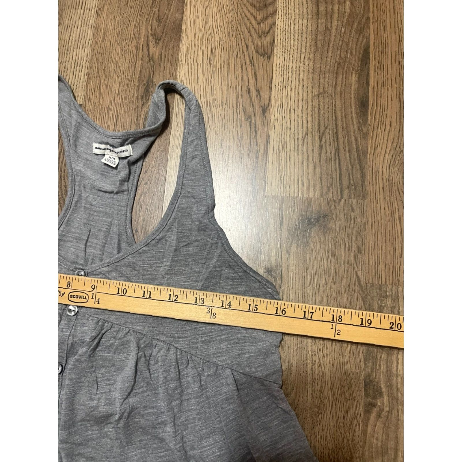 American Eagle Outfitters American Eagle Outfitters Tank Top Women M Gray Buttons Up Size M / US 6-8 / IT 42-44 - 4 Thumbnail