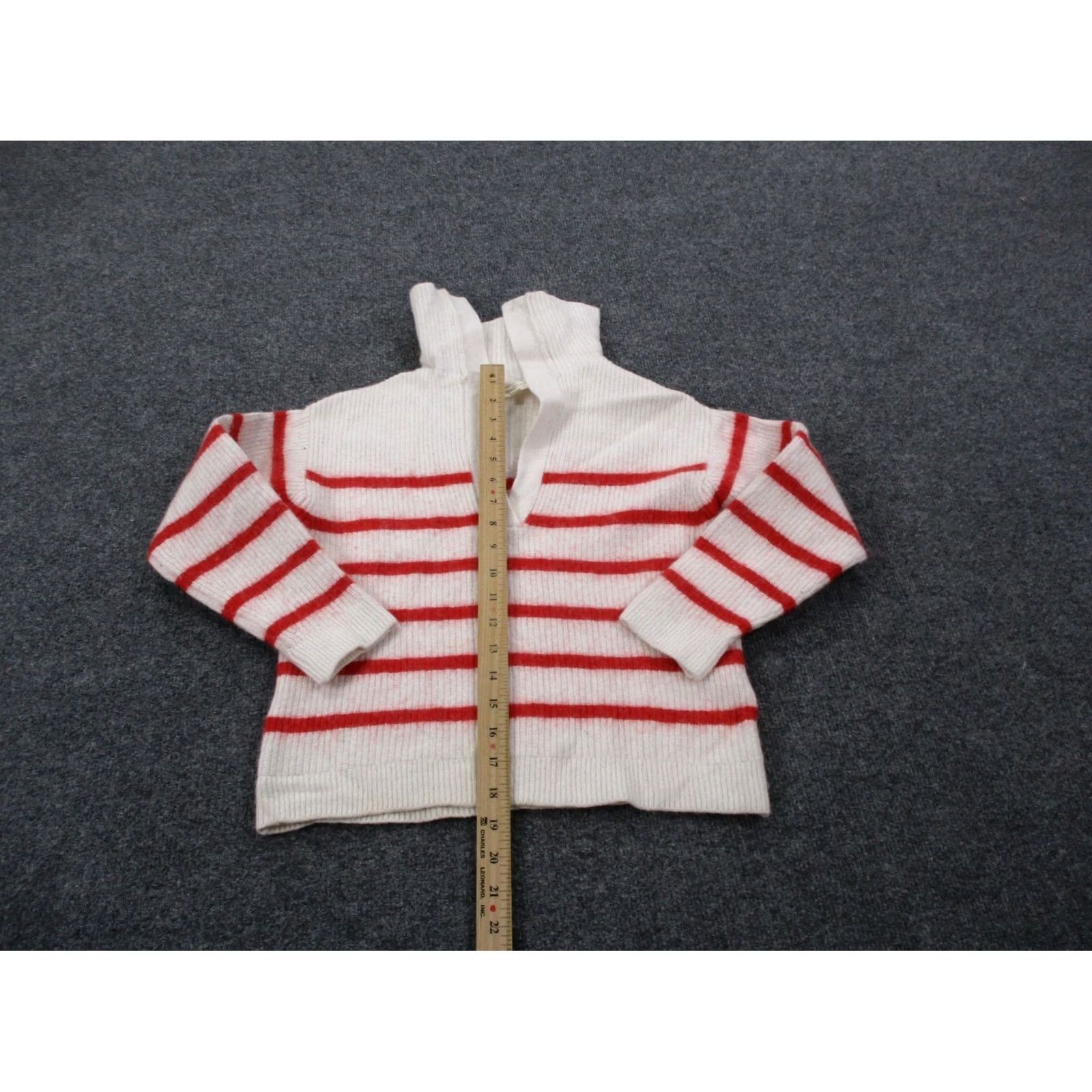 Vintage La Maille Sezane Sweater Womens XS White Striped Wool Classic Sezane Pullover Knit Shirt Womens XS White Striped Wool Classic Size XS / US 0-2 / IT 36-38 - 3 Thumbnail