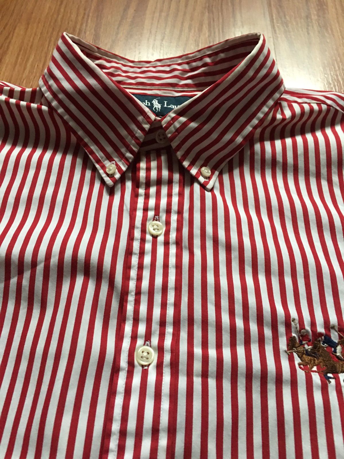 Polo Ralph Lauren Ralph Lauren Men Red Stripped Cotton Shirt Size XXL Size US XXL / EU 58 / 5 - 2 Thumbnail