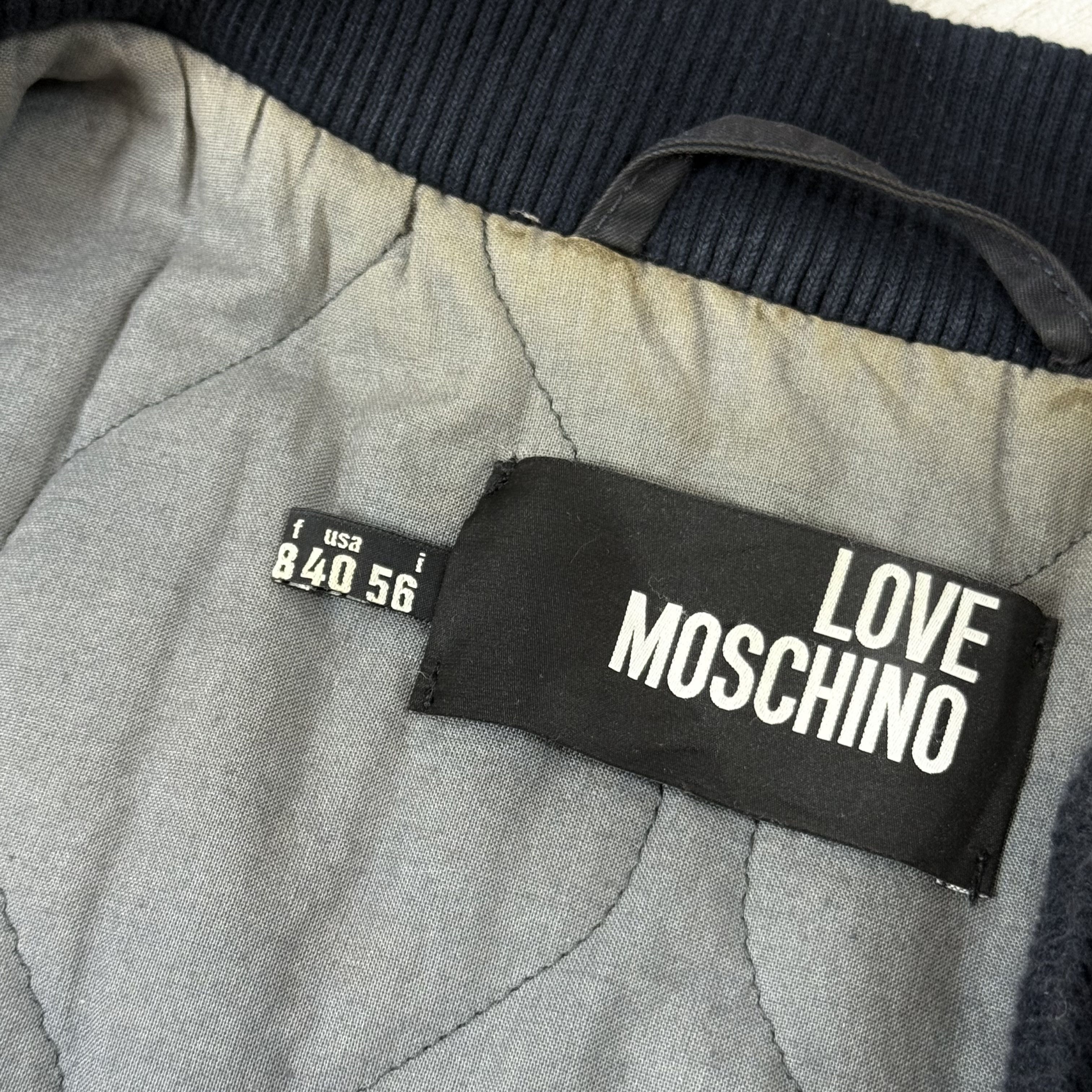 Moschino Vintage Love Moschino 90s Distressed Sunfaded Black Jacket Size US L / EU 52-54 / 3 - 15 Thumbnail