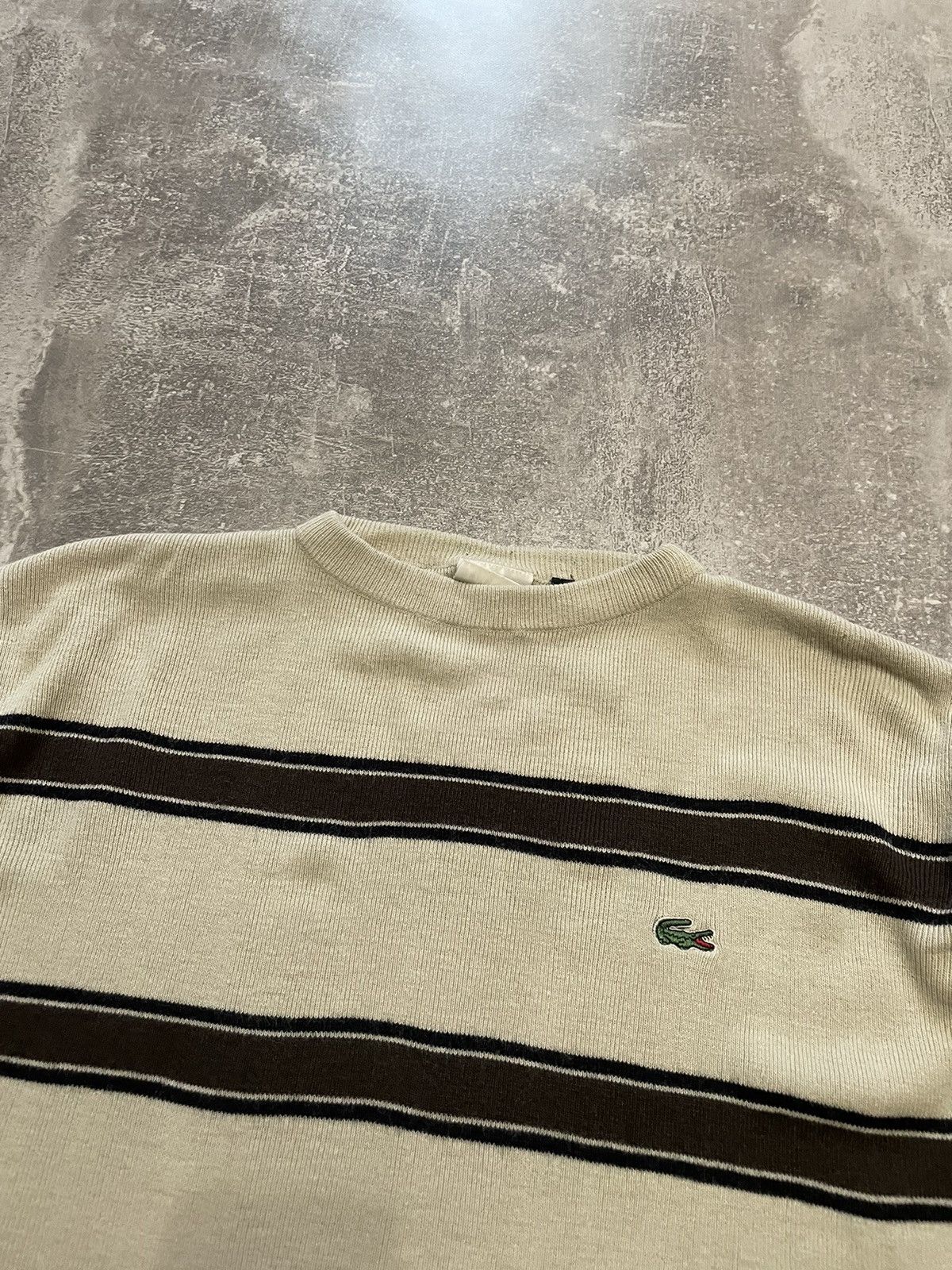 Lacoste Vintage Lacoste Striped Sweater Size US L / EU 52-54 / 3 - 2 Thumbnail