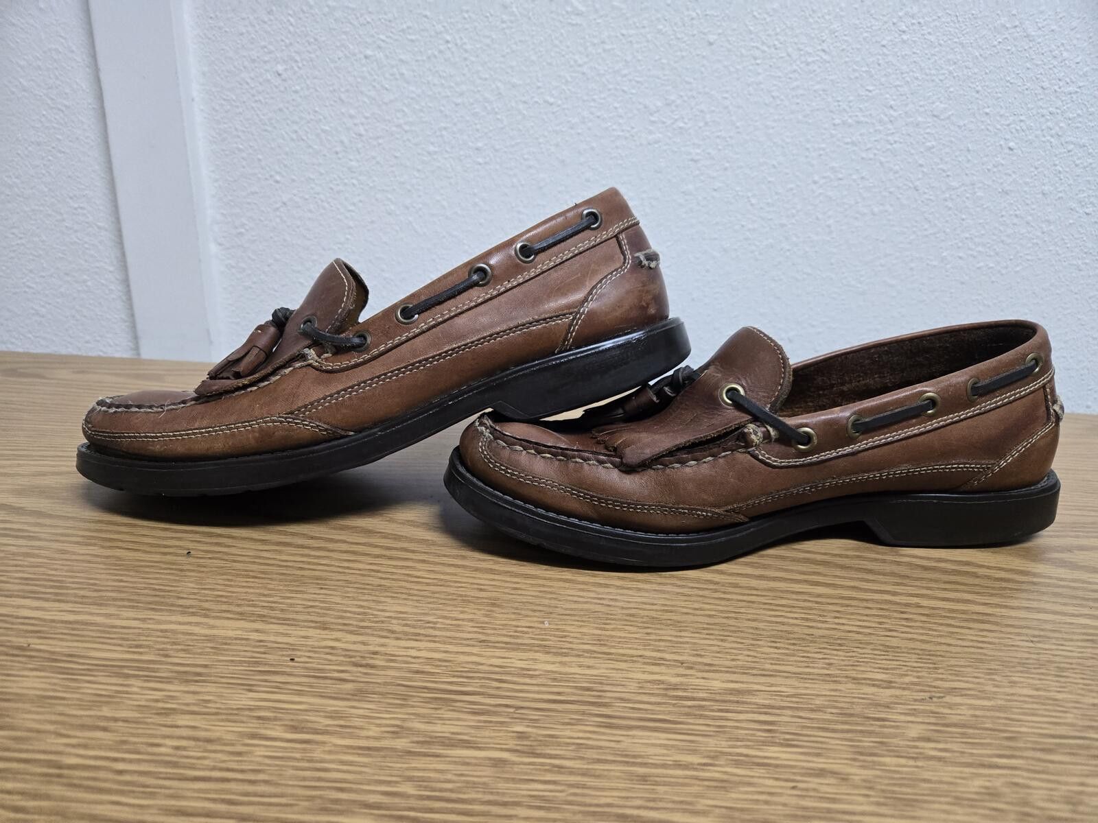 Bass Bass Brown Leather Loafers Kiltie Tassel Sz 9.5M 90s Preppy Size US 9.5 / EU 42-43 - 5 Thumbnail
