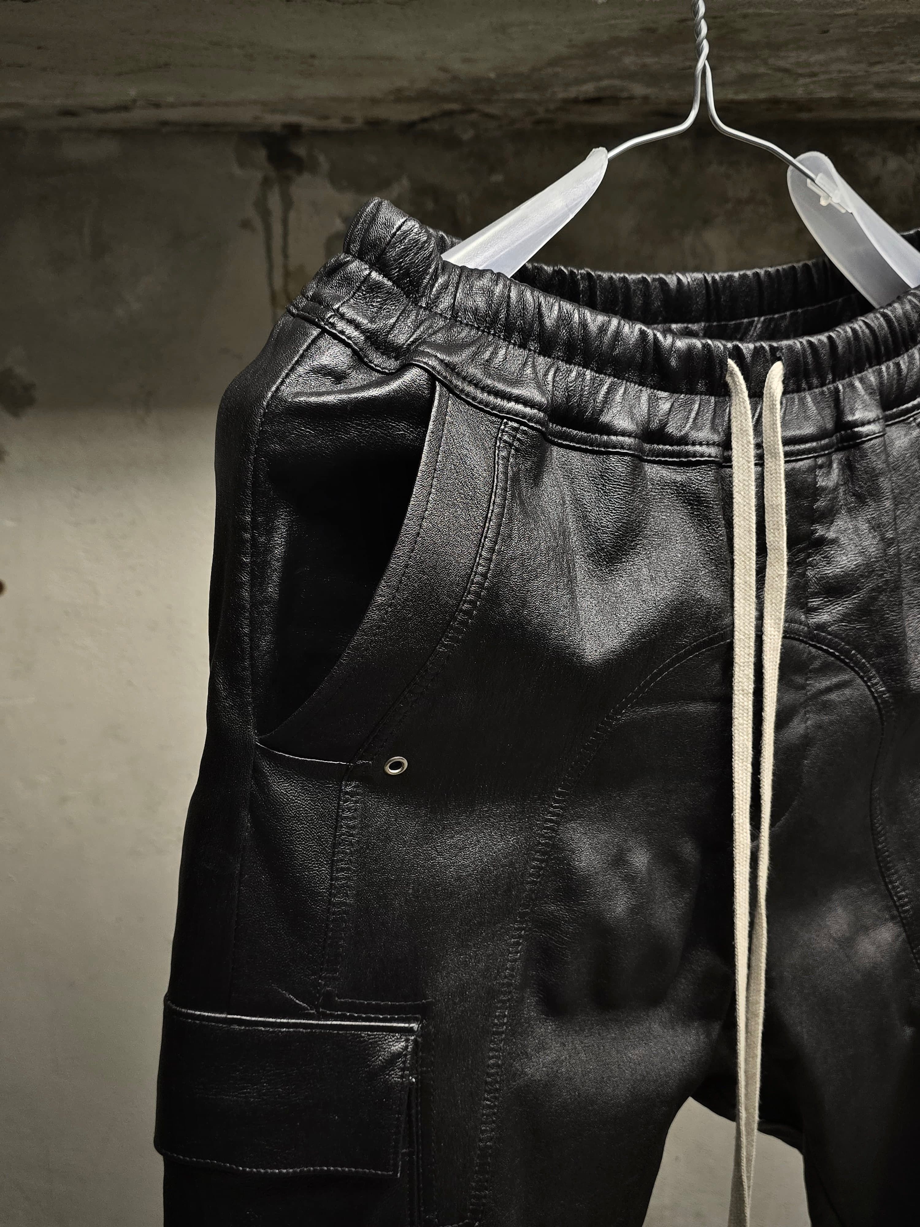 Rick Owens Rick Owens Lambskin Leather Cargo Joggers Size US 28 / EU 44 - 2 Thumbnail