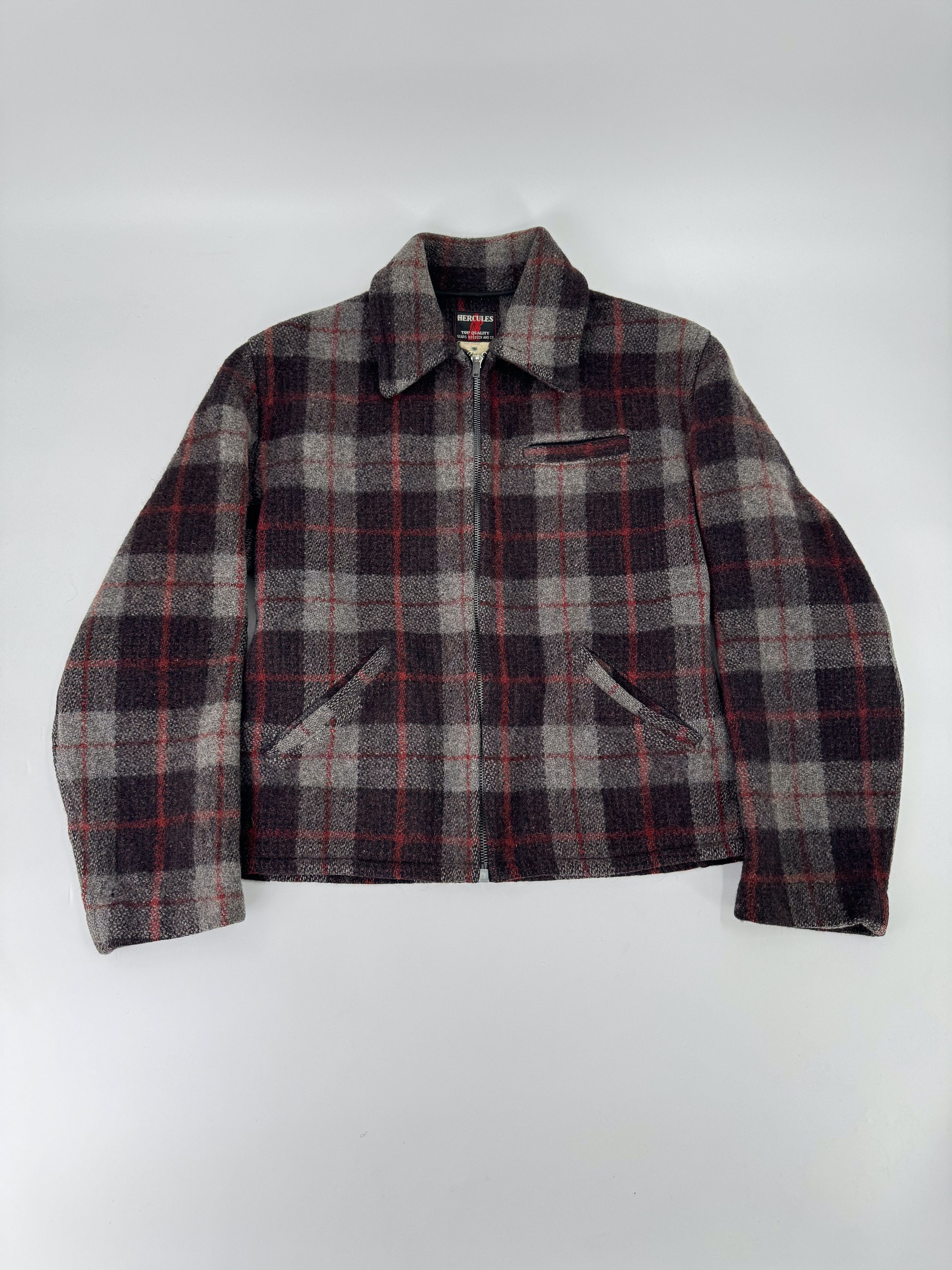 Vintage 1940s Vintage Sears Hercules Wool Half Belt Jacket 36 40s Size US S / EU 44-46 / 1 - 1 Thumbnail