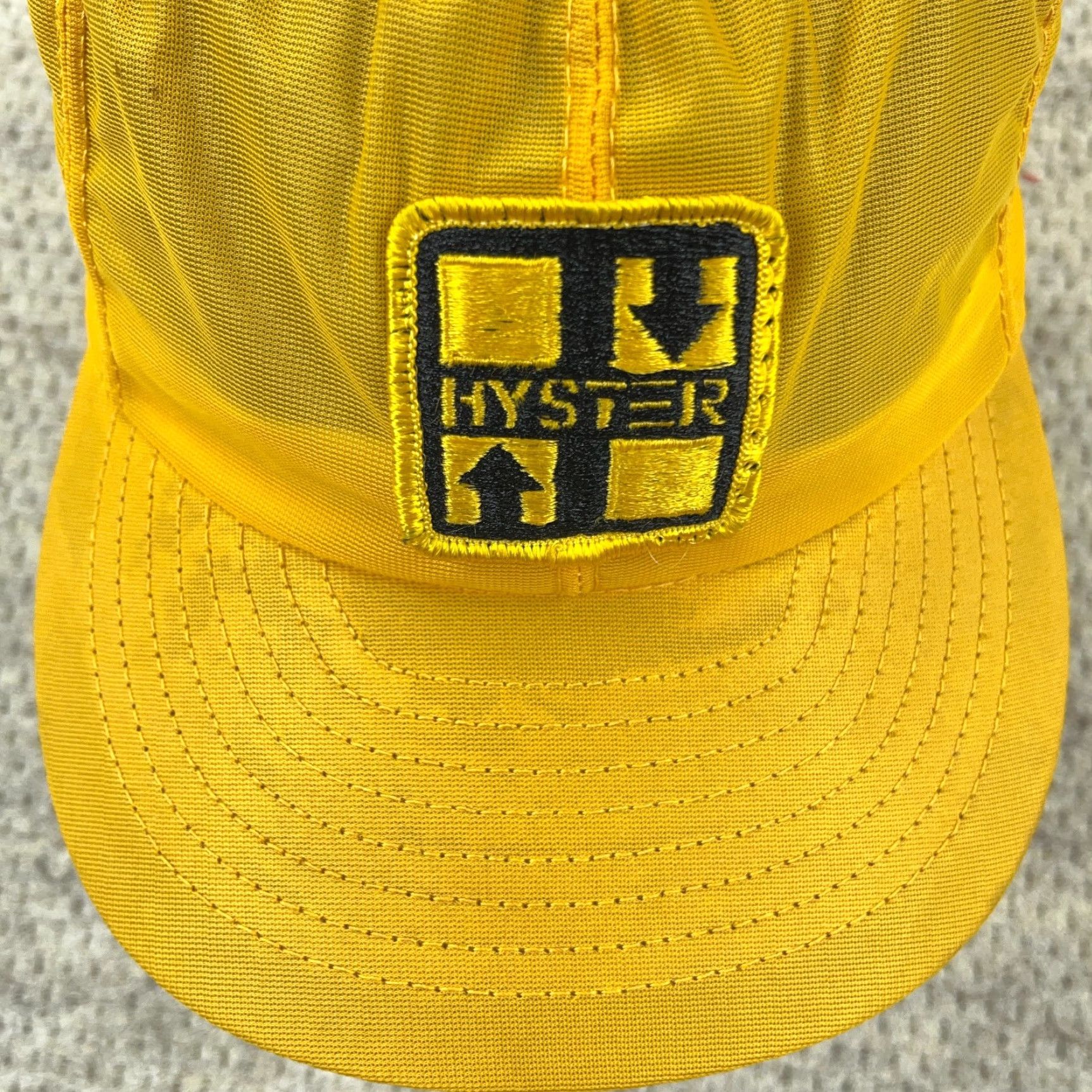 Vintage VINTAGE Louisville MFG Trucker Hat Cap Made IN USA Yellow 80s Mens One Size Adjustable Cotton Twill Hat Size ONE SIZE - 3 Thumbnail