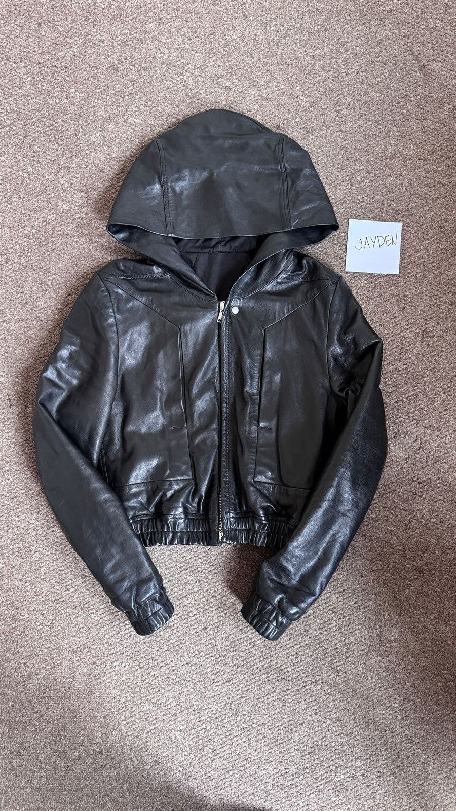 Rick Owens Rick owens hooded leather jacket Size US M / EU 48-50 / 2 - 3 Thumbnail