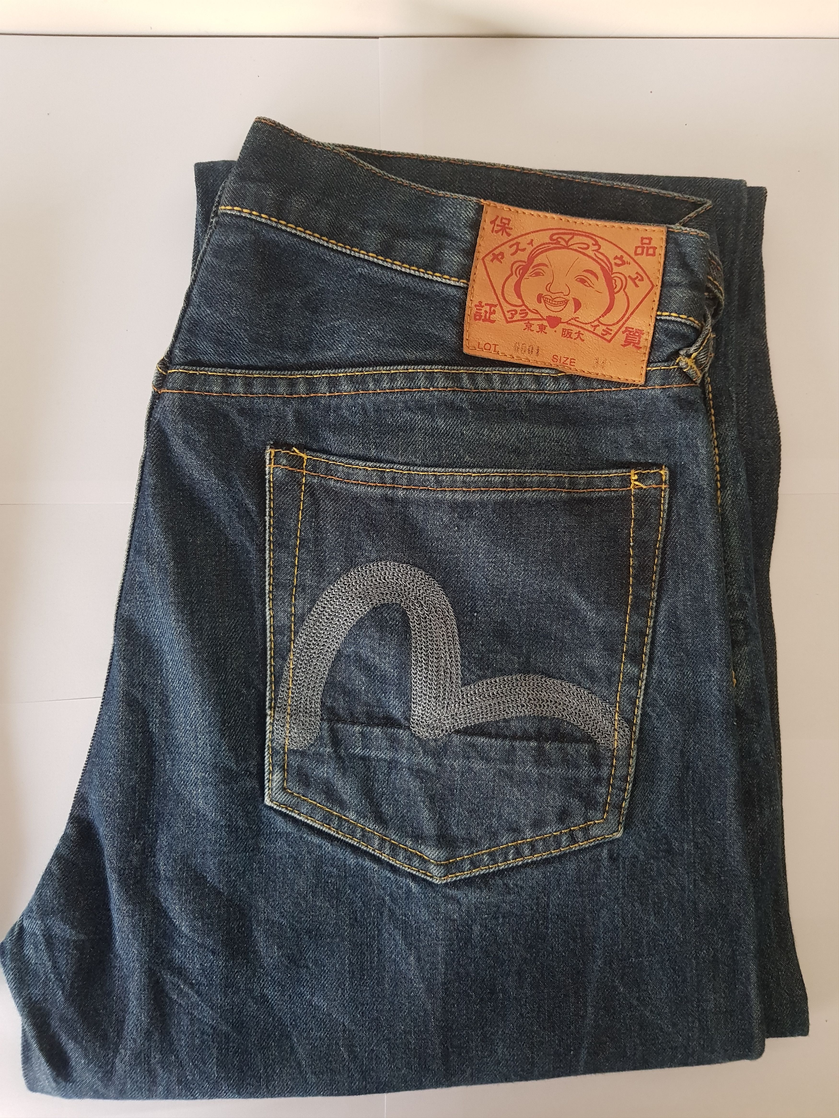 image of Evisu Vintage Jeans - 34 in Dark Blue, Men's