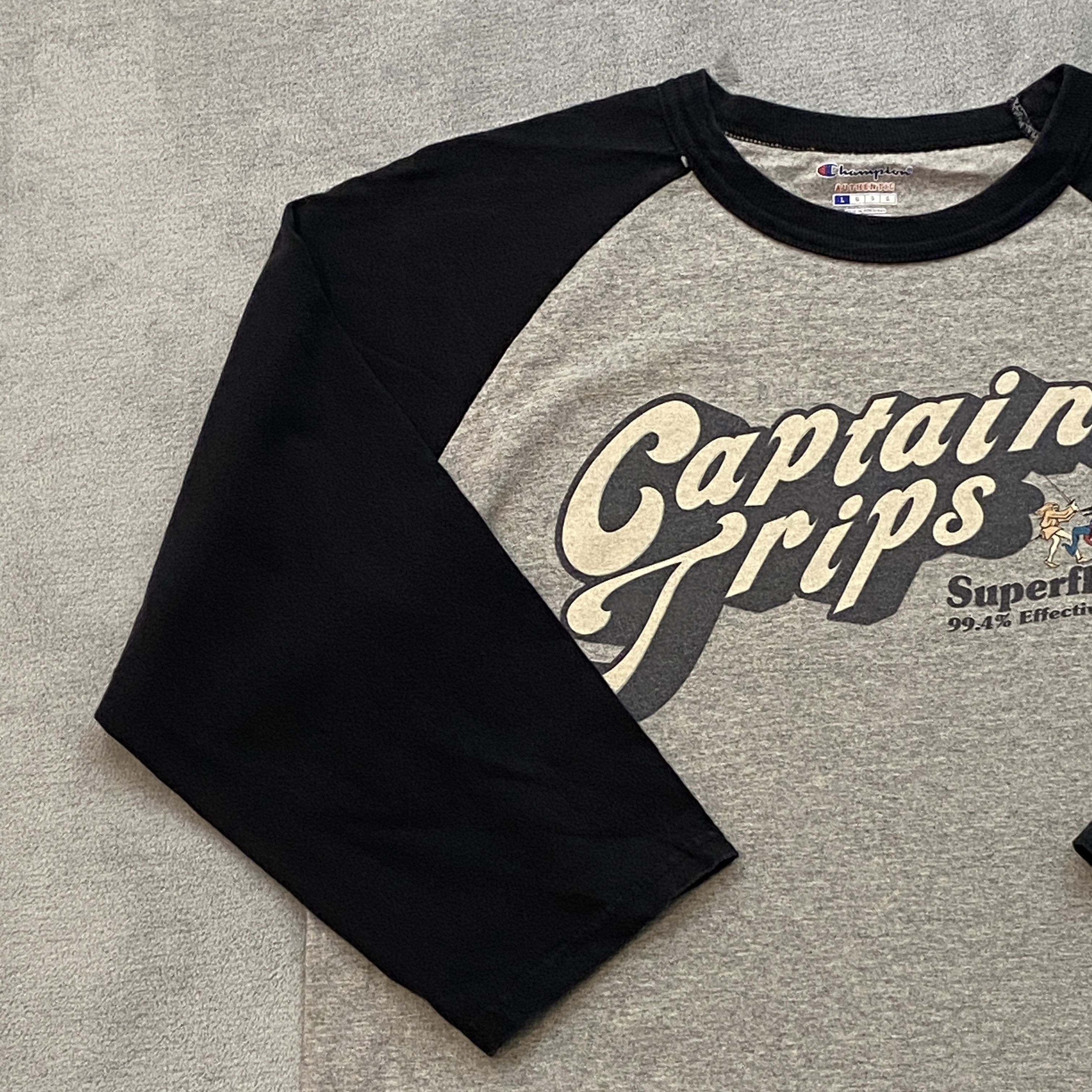 Champion × Vintage 90s CAPTAIN TRIPS Raglan T Shirt STEPHEN KINGS THE STAND Size US L / EU 52-54 / 3 - 5 Thumbnail