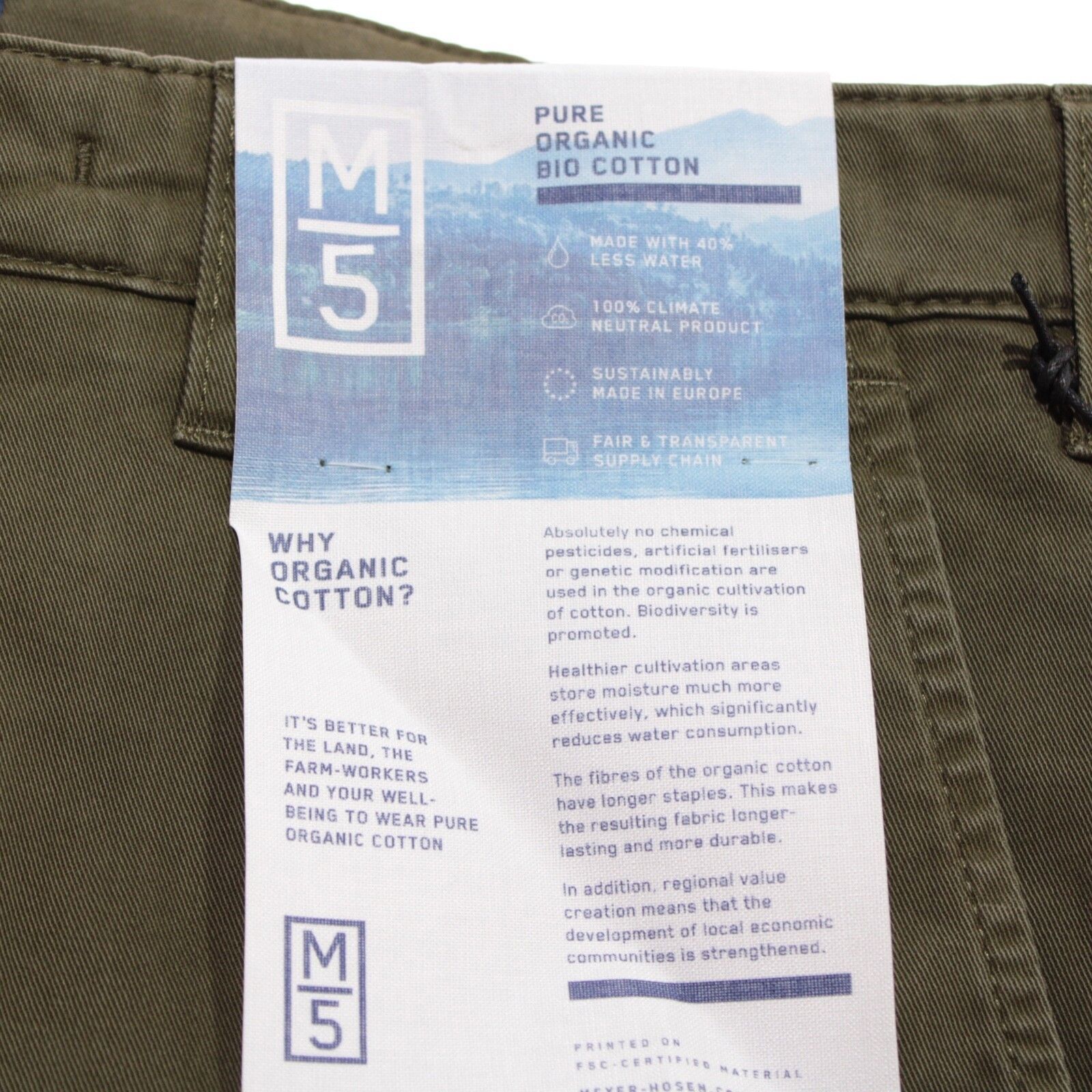 Meyer New with tags Chino Size 33 US In Green