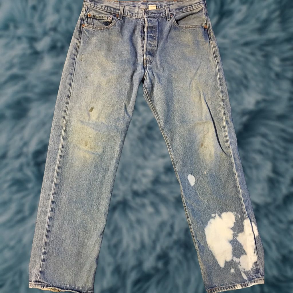 Levi's Levi's 501XX Jeans Button Fly Regular 36 Blue Denim Vintage 90s Grunge Punk Biker Straight Rise 32in Mens Size US 36 / EU 52 - 1 Thumbnail