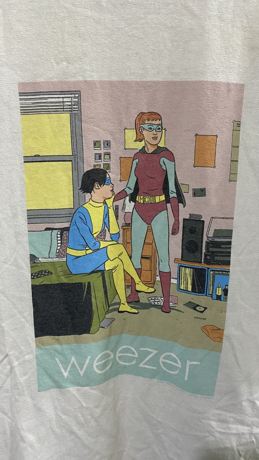 Band Tees WEEZER SUPERHERO TOUR RARE Y2k 01 Size US S / EU 44-46 / 1 - 2 Thumbnail