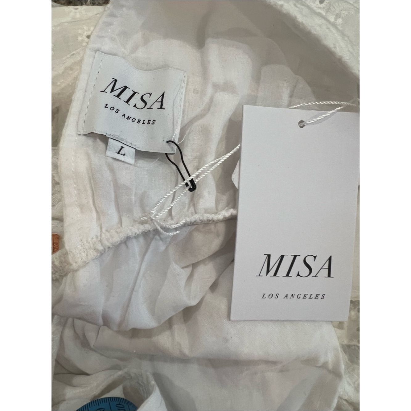 MISA Los Angeles MISA Los Angeles White Eyelet Maxi Dress NWT Size Large Mad Size L / US 10 / IT 46 - 5 Thumbnail