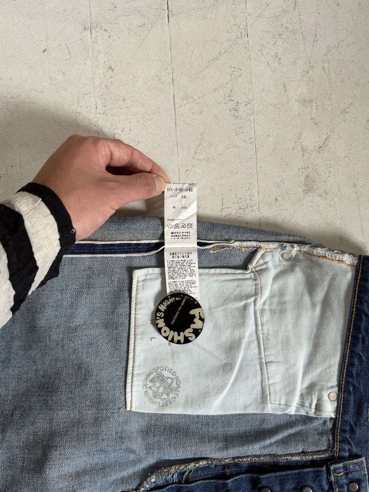 Yohji Yamamoto Yohji Yamamoto x Spotted Horse Silver Foiled Jeans Size US 38 / EU 54 - 7 Thumbnail
