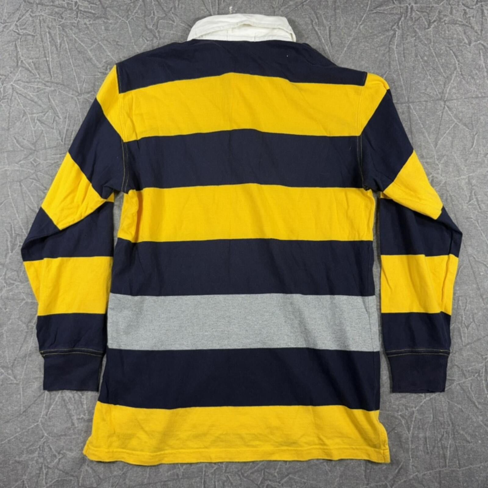 Polo Ralph Lauren Polo Ralph Lauren Shirt Kid's L Yellow Blue Striped Rugby Size US L / EU 52-54 / 3 - 6 Thumbnail