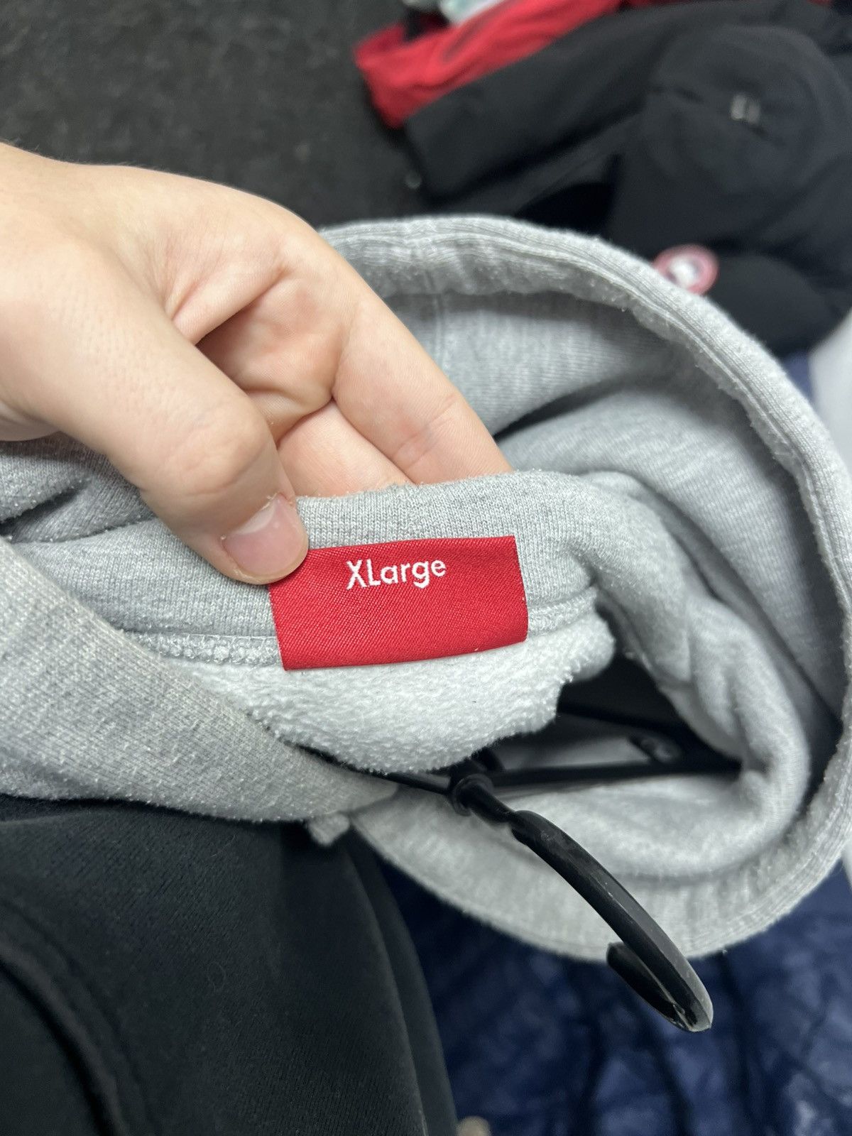 Supreme Supreme Hoodie Big Logo Gray Size US XL / EU 56 / 4 - 6 Thumbnail