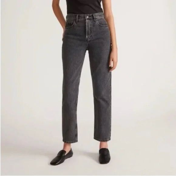 Everlane Everlane Cheeky Jean Crop 26" Gray Washed Black Slim Straigh Size 26" / US 2 / IT 38 - 1 Thumbnail