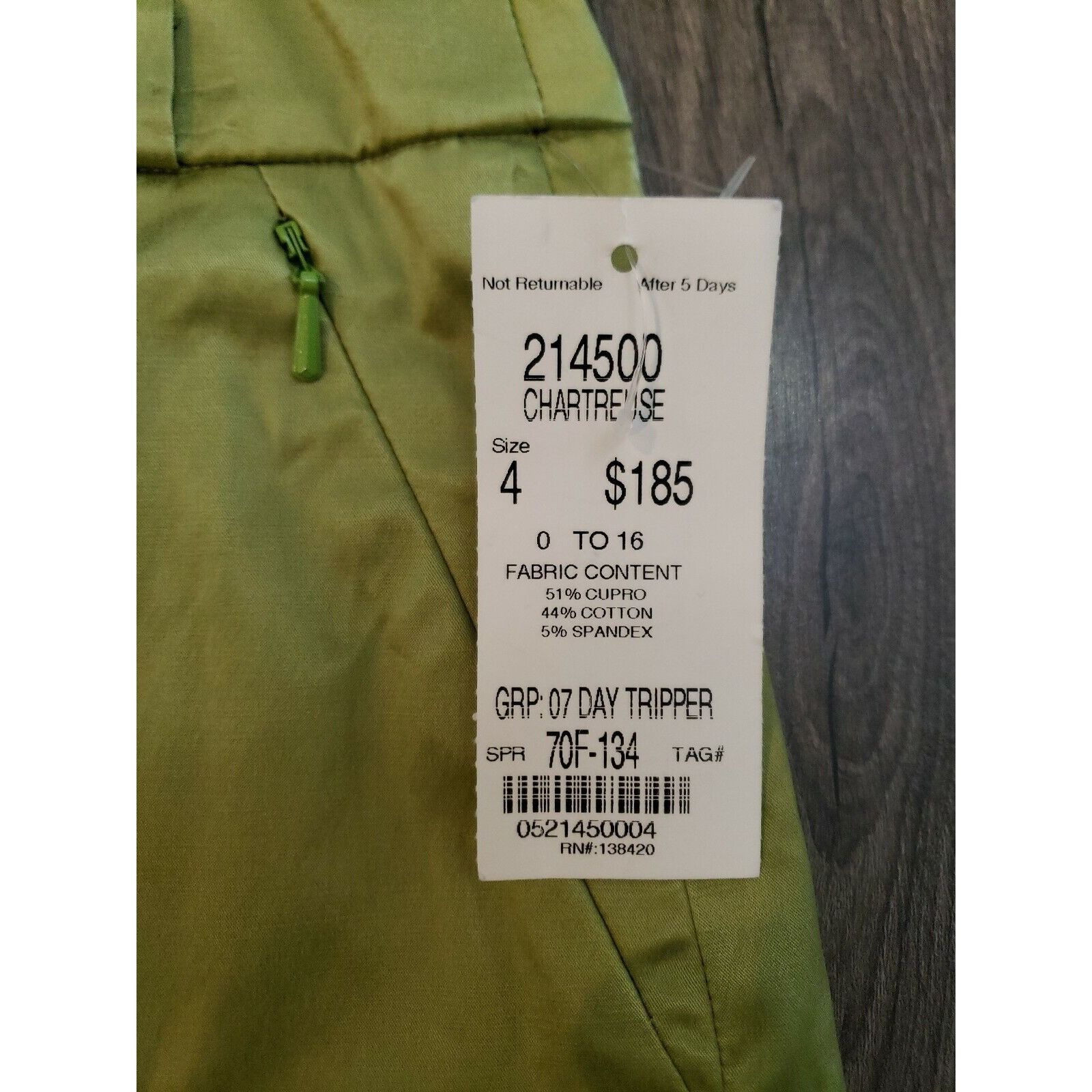 Designer Trumpet Flare Skirt Womens 4 Green Sateen Pockets Knee Lengt Size 27" / US 4 / IT 40 - 4 Thumbnail