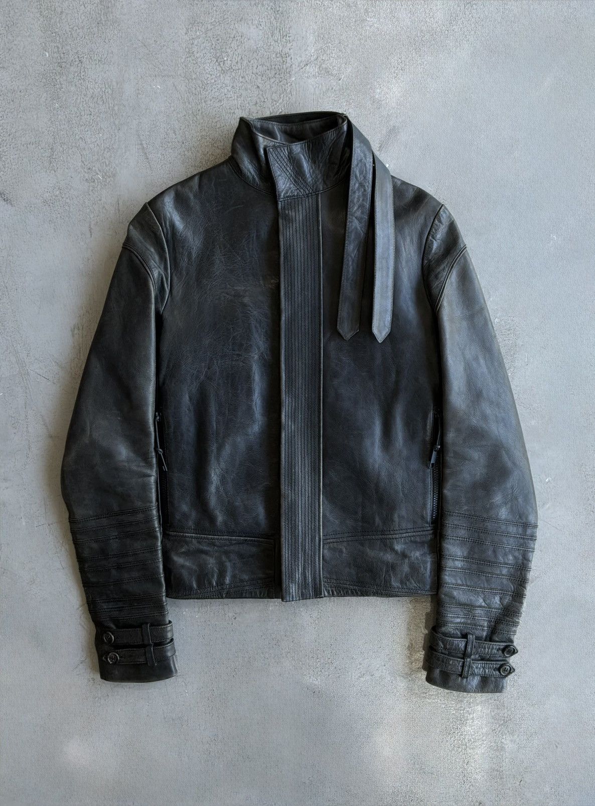 Dior AW03 Dior - Hedi Slimane - Luster Leather Jacket Size US S / EU 44-46 / 1 - 1 Thumbnail
