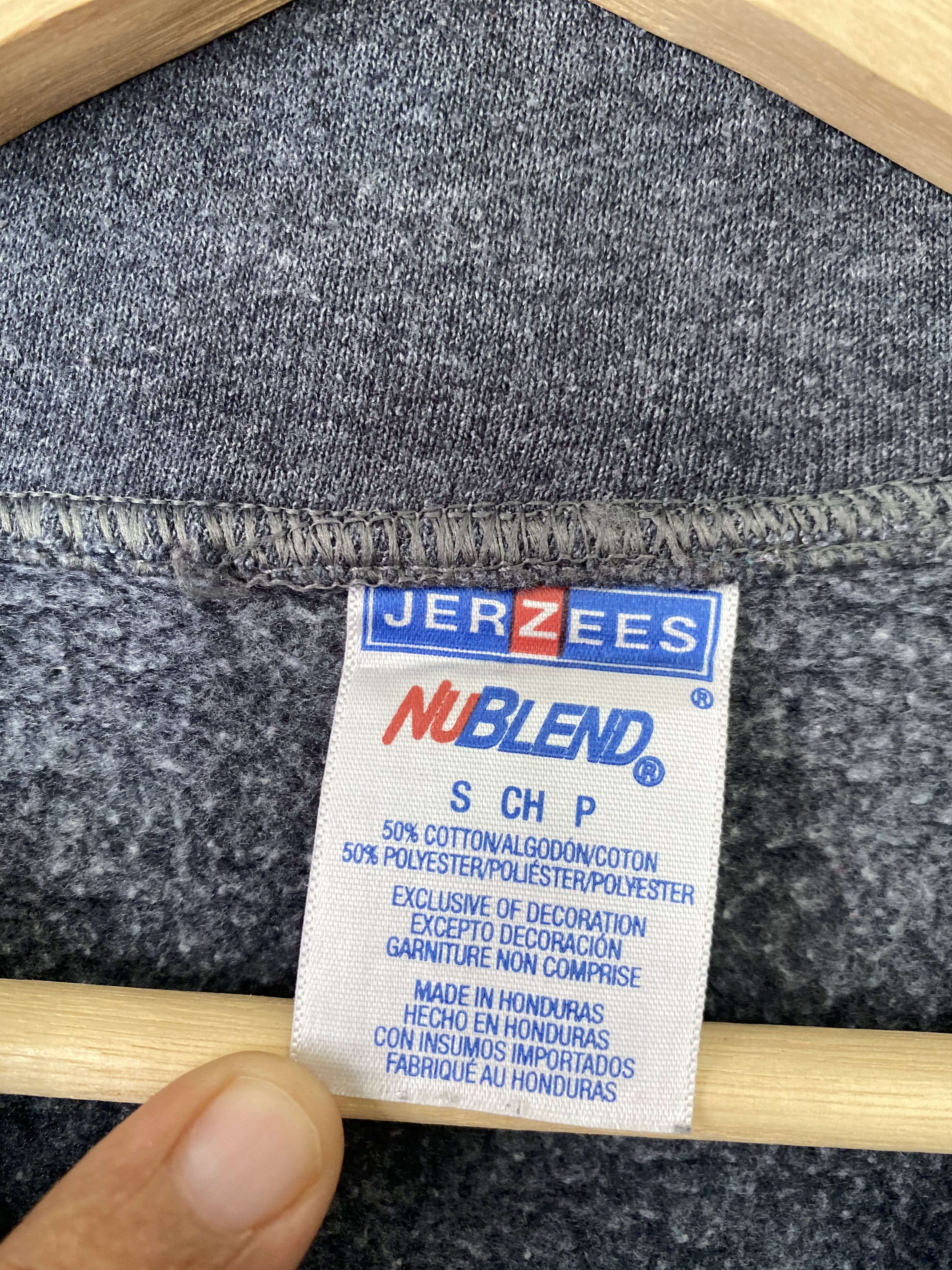 Jerzees Vintage Western Half Zipper Black Grey Sweatshirt Small Size Size US S / EU 44-46 / 1 - 9 Thumbnail