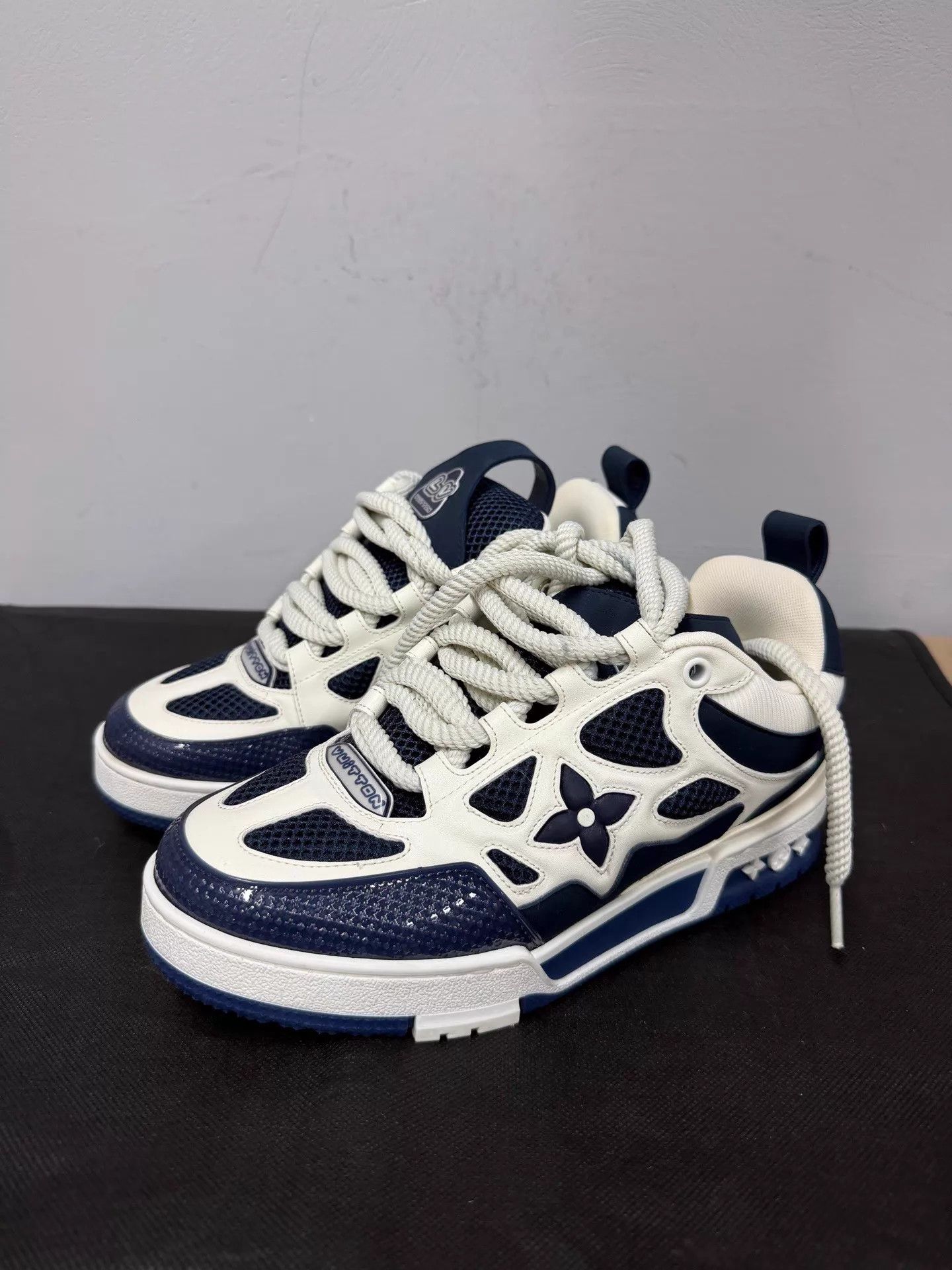 Louis Vuitton LV Skate Blue White Casual Skateboard Shoe 37 Size US 6.5 / IT 36.5 - 1 Thumbnail